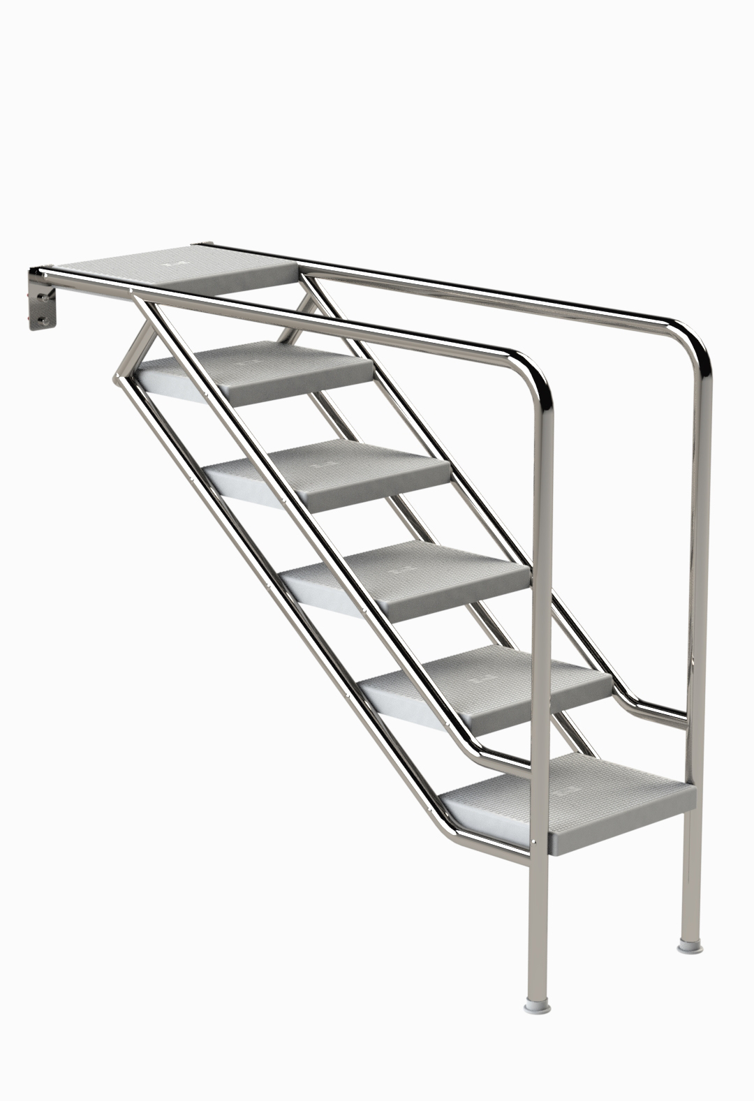 Eichenwald Pooltreppe Modell 08.3 Miami nur Unterteil Beckentiefe 1599mm 6 ABS-Stufen