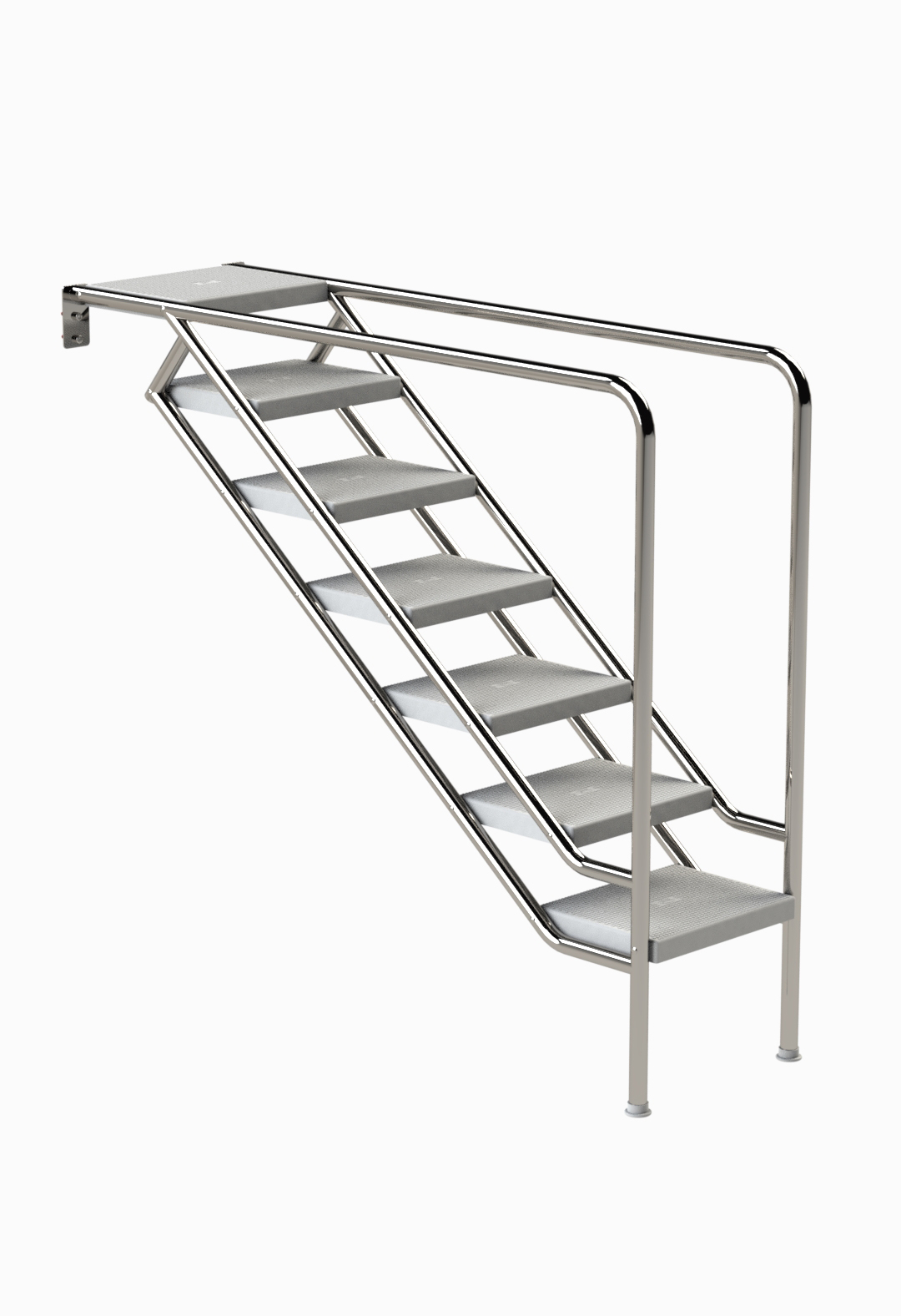 Eichenwald Pooltreppe Modell 08.3 Miami nur Unterteil Beckentiefe 1799mm 7 ABS-Stufen