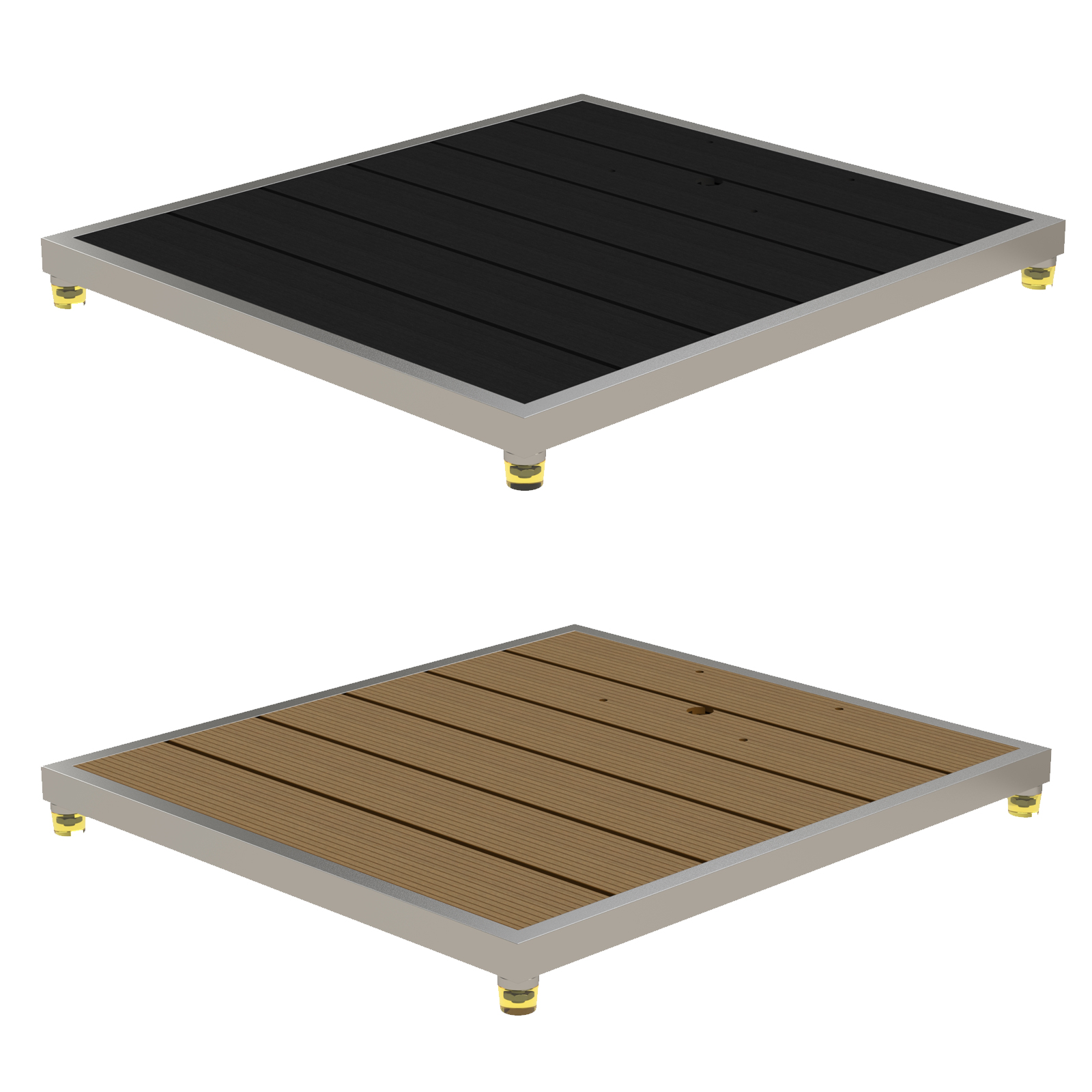 Eichenwald Modell 70 WPC Plattform für Solarduschen in zwei Farben