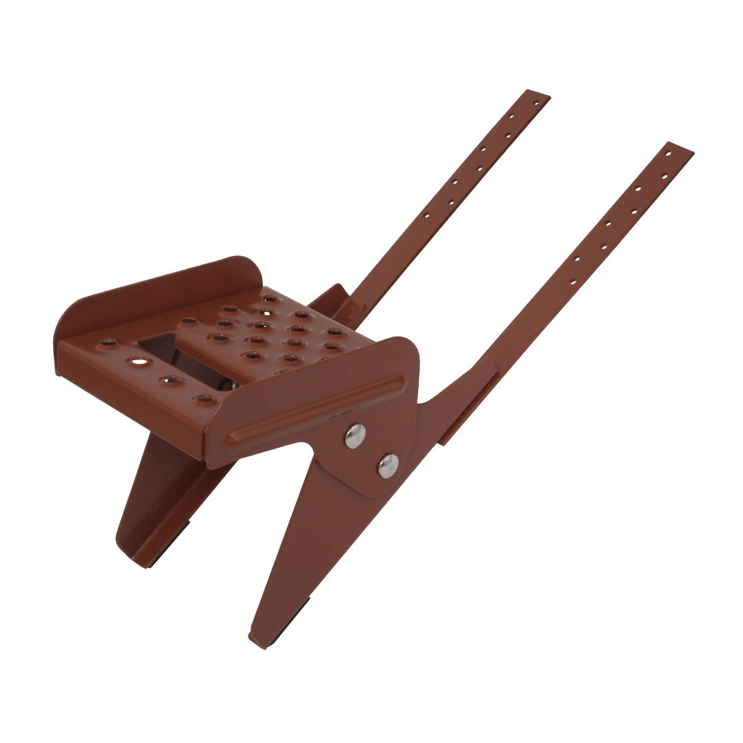 Einzeltritt-Set 18x20cm, Schraub-Montage, rotbraun