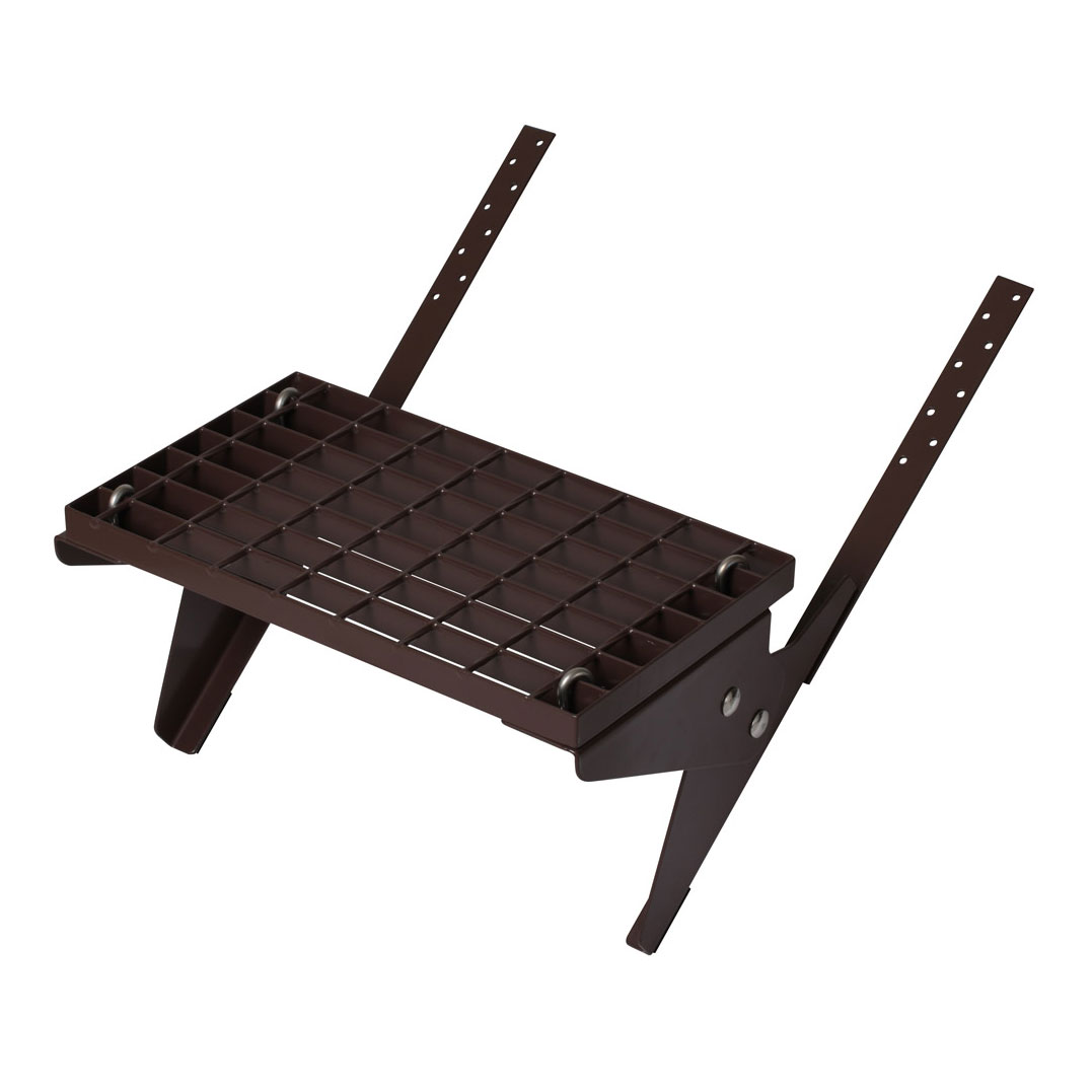 Dachtritt-Set 42x25cm, Schraub-Montage, braun