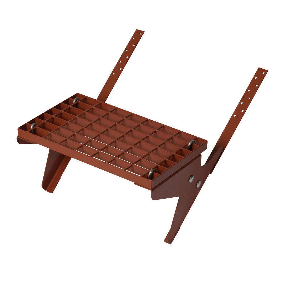 Dachtritt-Set 42x25cm, Schraub-Montage, rot