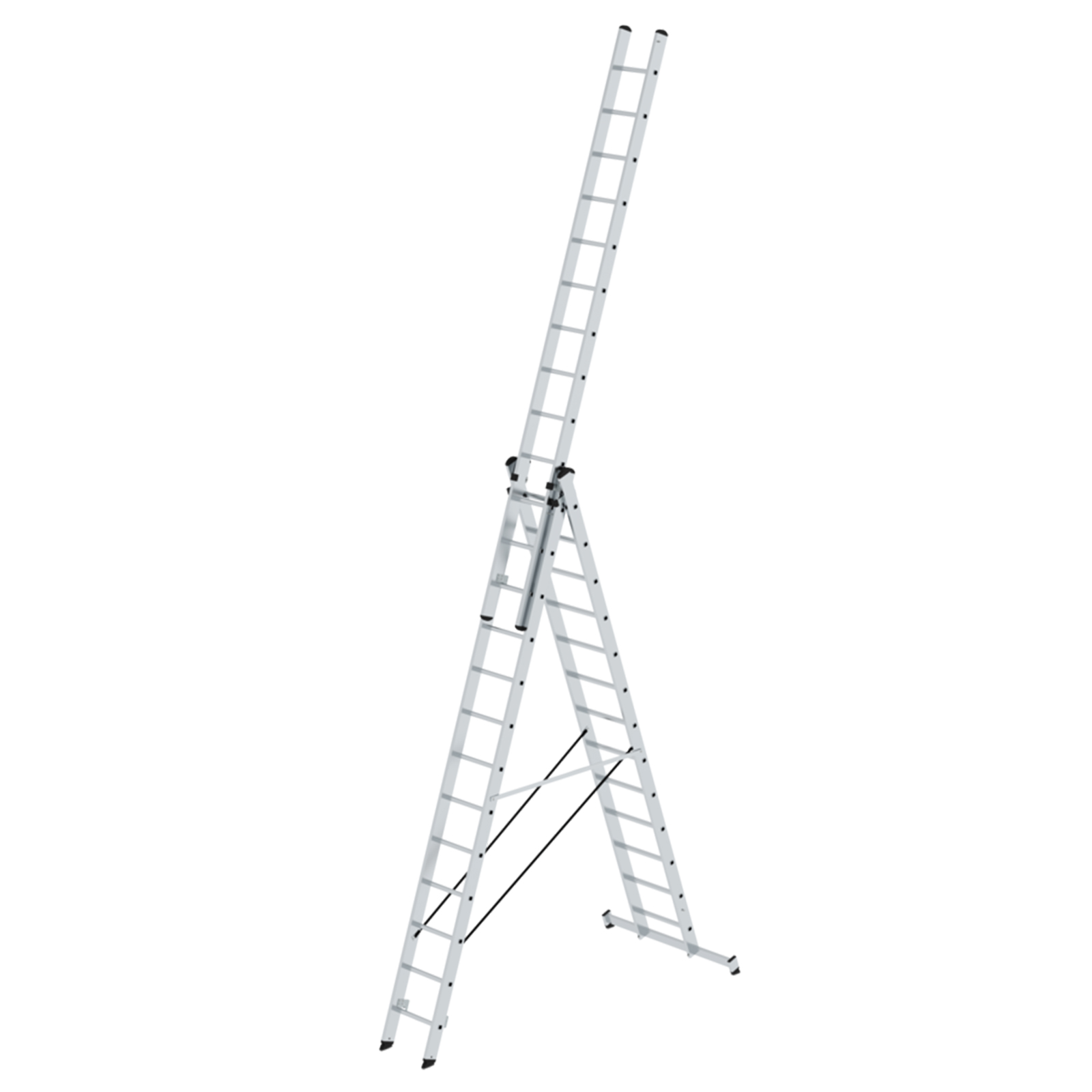 MUNK Mehrzweckleiter mit Nivello® Traverse 3x13 Sprossen