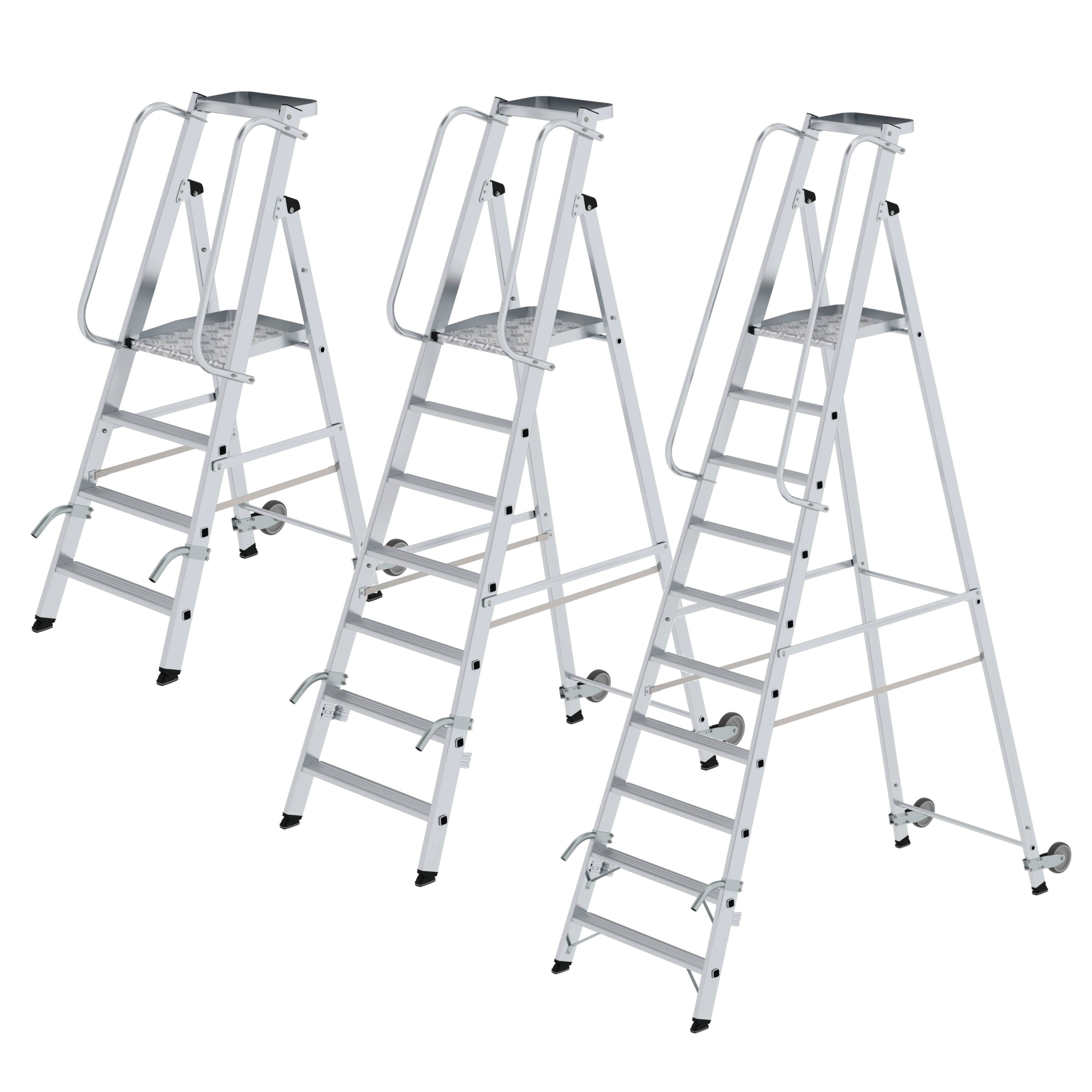 MUNK Aluminium-Stehleiter einseitig begehbar