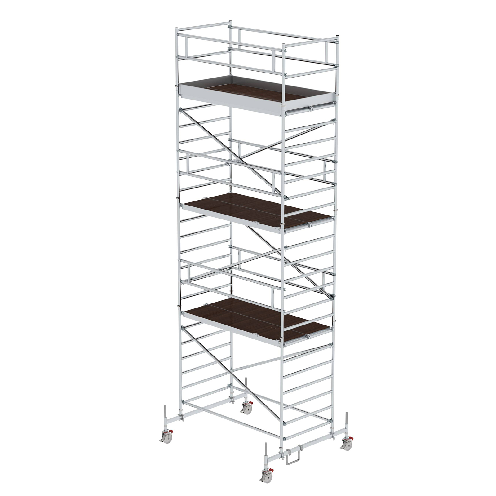 MUNK Rollgerüst mit Doppelplattform 1,35x2,45m Plattform, 8,35m AH