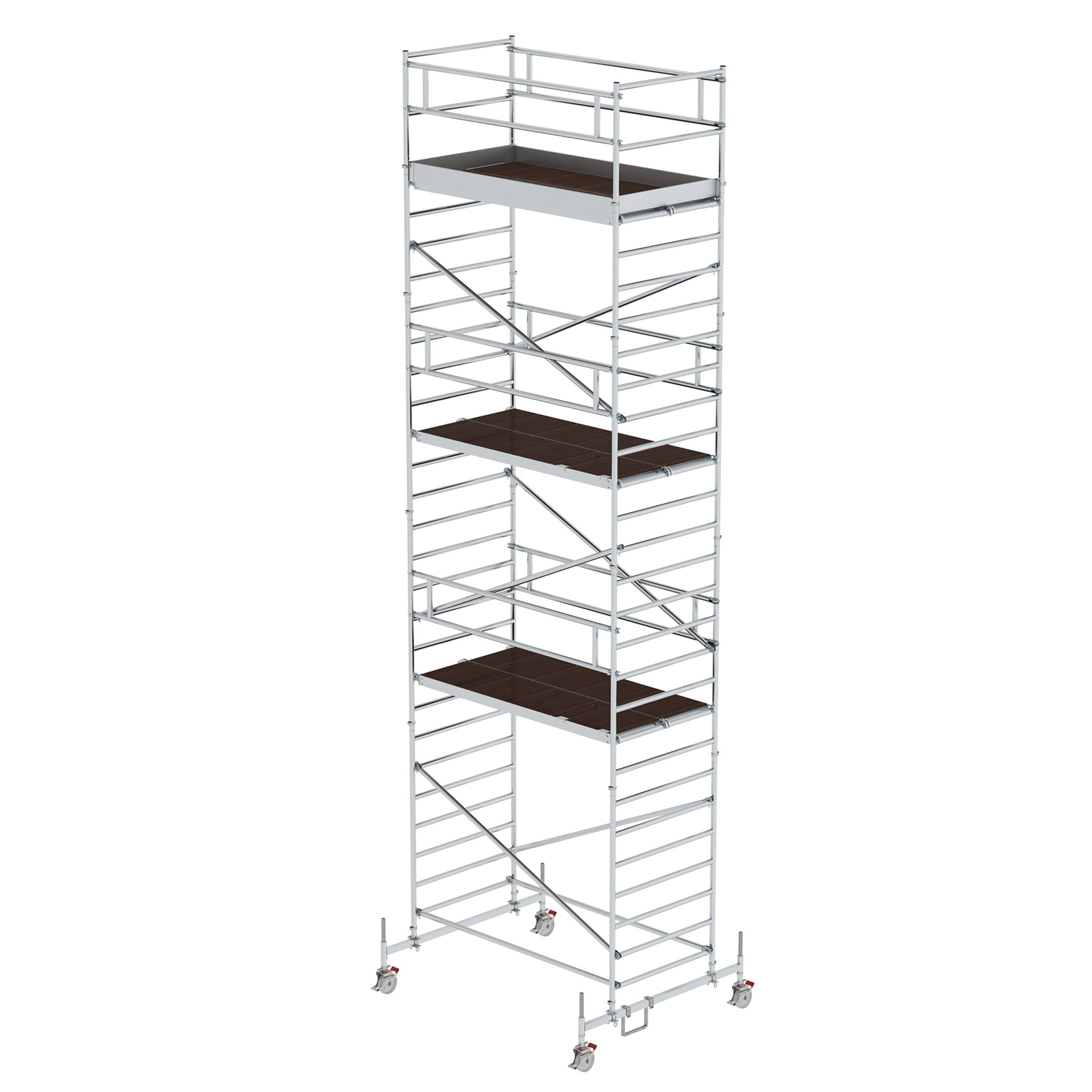 MUNK Rollgerüst mit Doppelplattform 1,35x2,45m Plattform, 9,35m AH