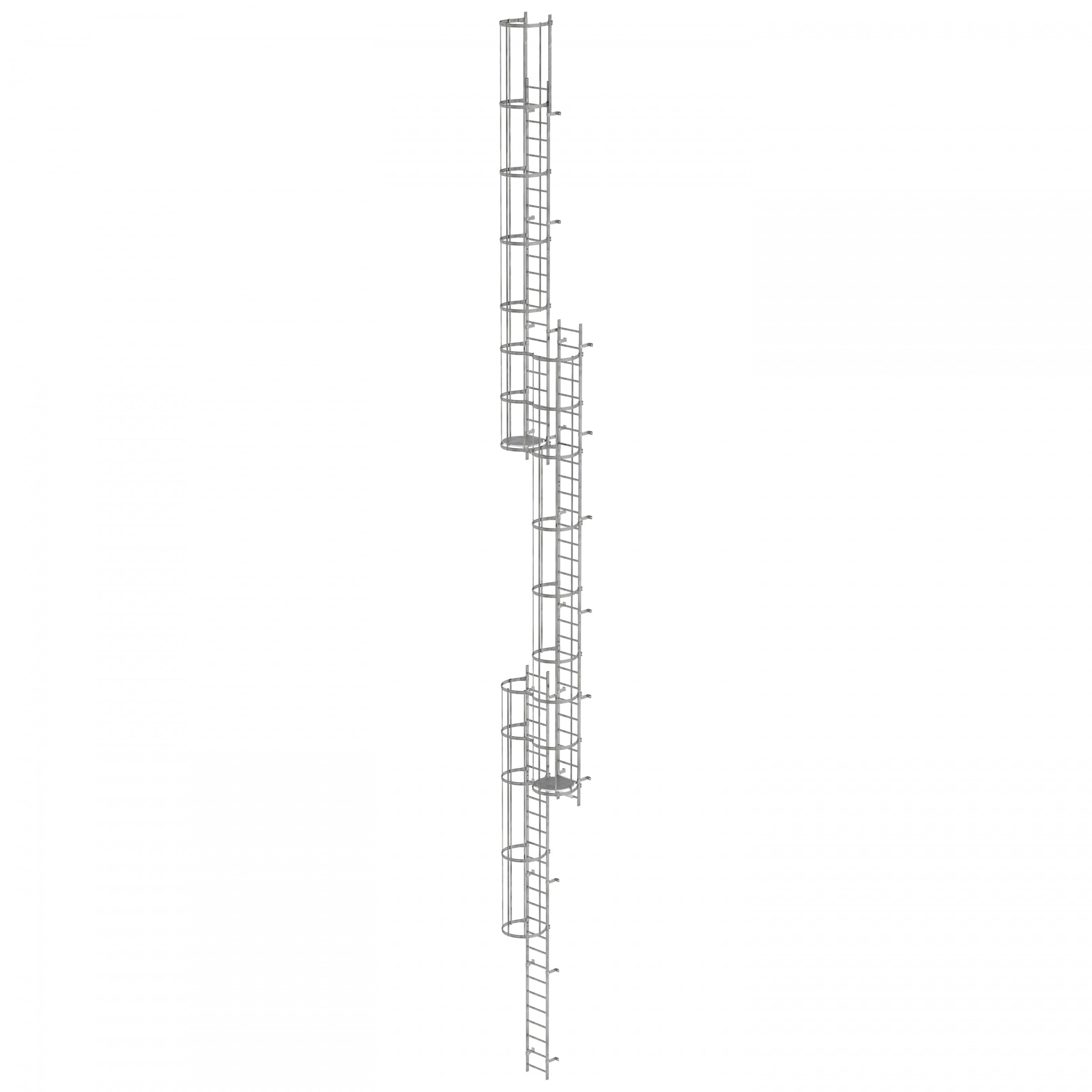 MUNK ortsfeste Steigleitern Stahl verzinkt, 17,64m SH PG2