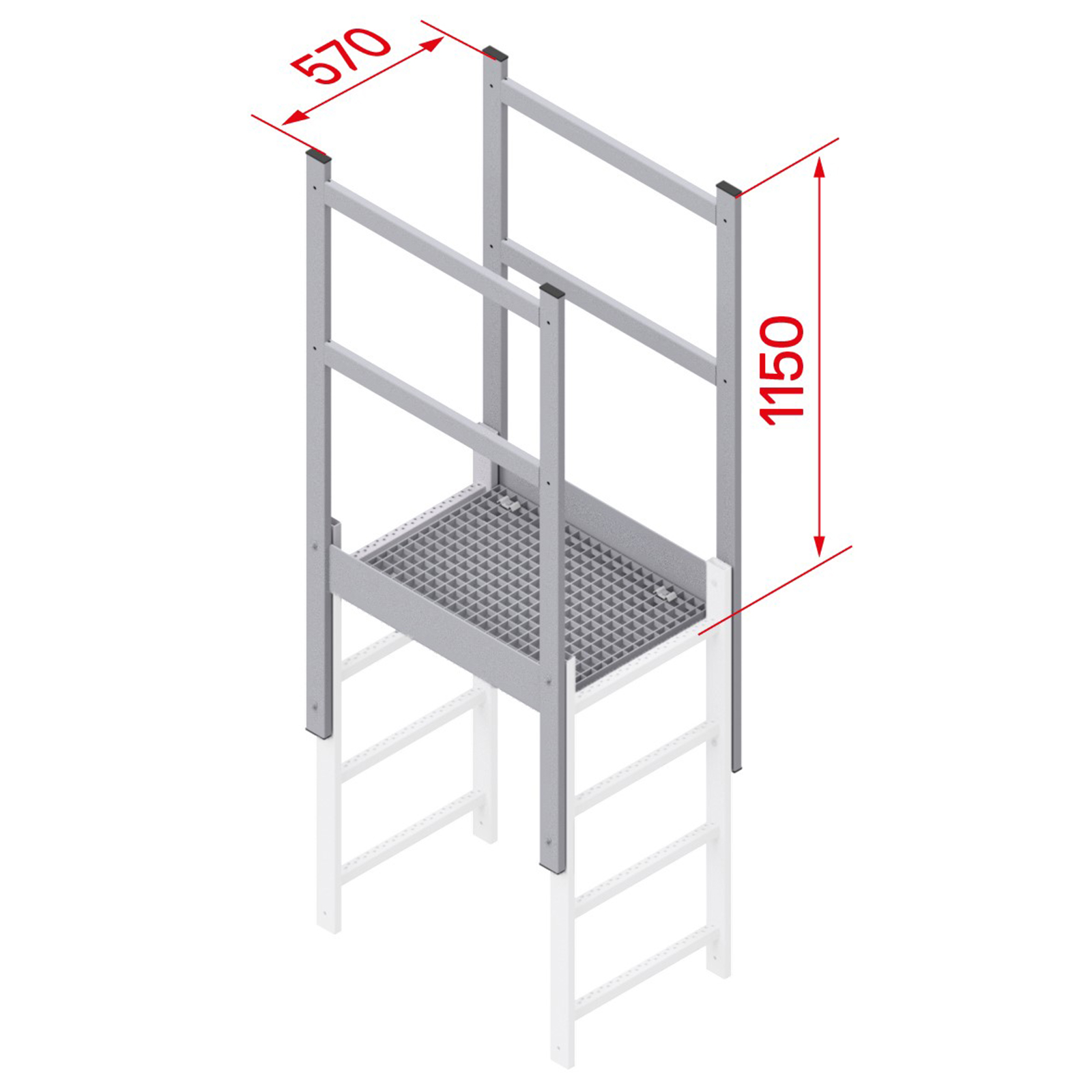 Hymer Ausstieg mit Übergang Stahl verzinkt
