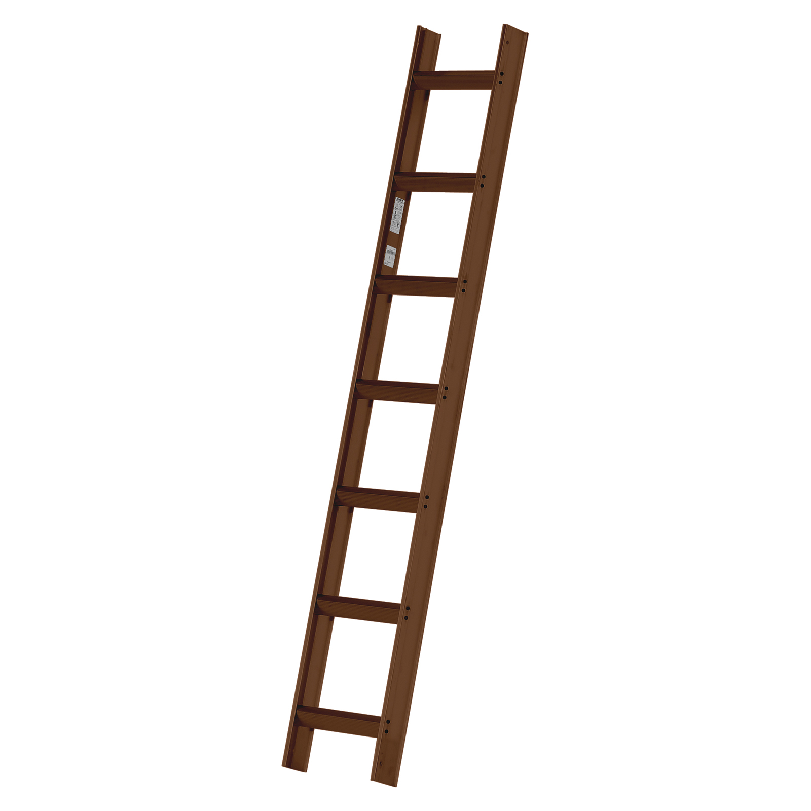 Hymer Dachauflegeleiter RAL 8014 sepiabraun beschichtet 7 Sprossen