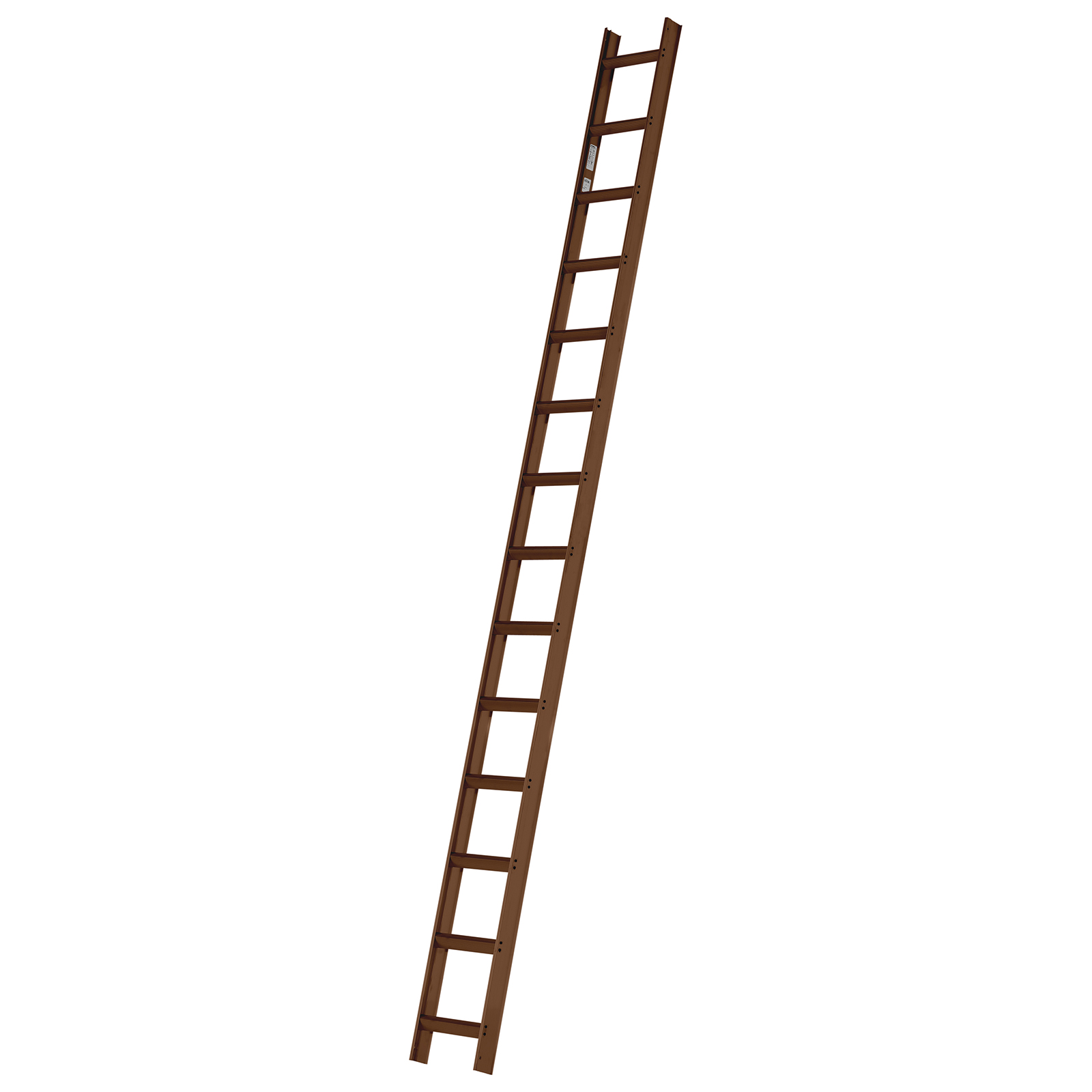 Hymer Dachauflegeleiter RAL 8014 sepiabraun beschichtet 14 Sprossen