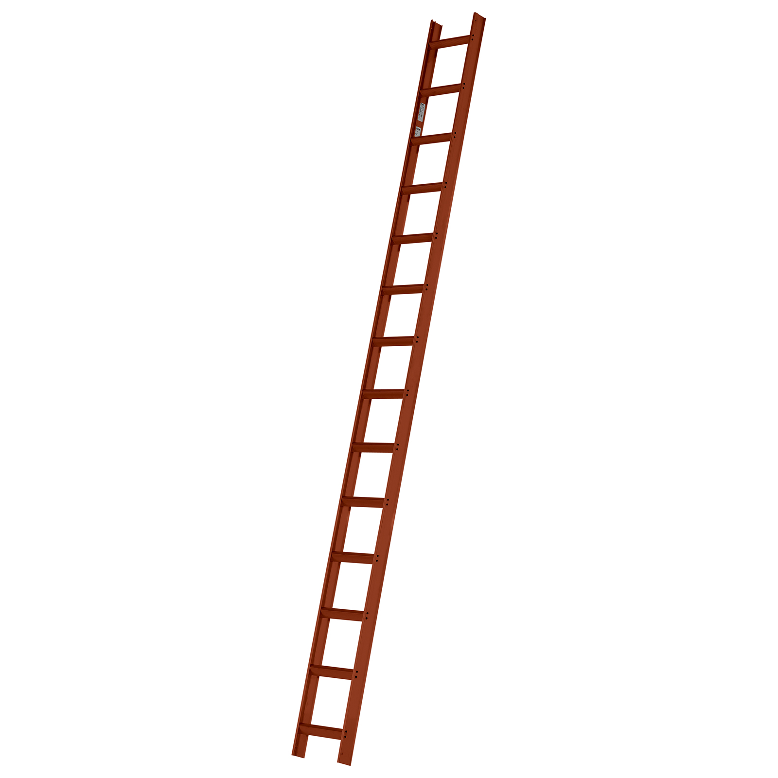 Hymer Dachauflegeleiter RAL 8004 ziegelrot beschichtet 14 Sprossen