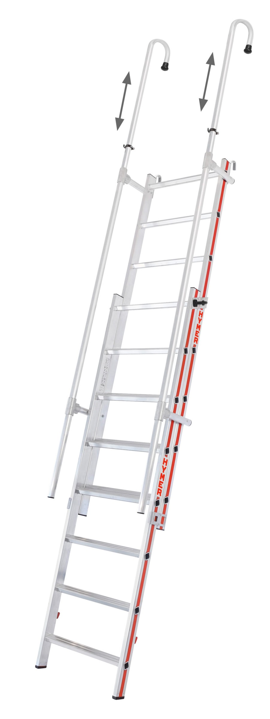 Hymer Einhängeleiter Schiebeleiter Regaleinhängeleiter 2x8 Sprossen