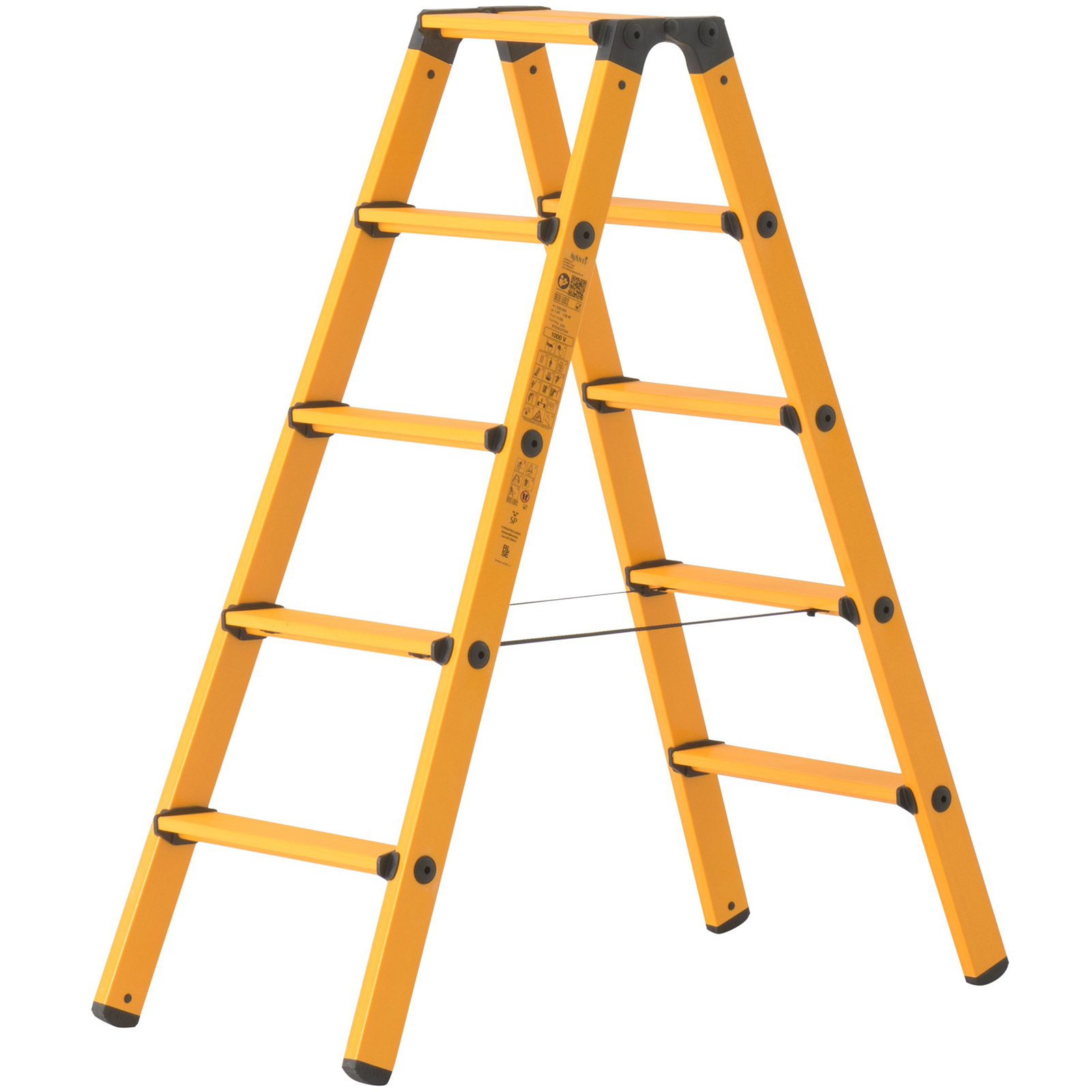 Hymer GFK Stufenstehleiter 2x5 Stufen