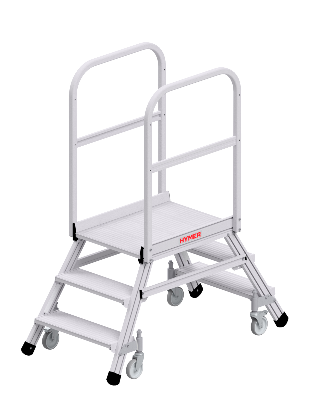 Hymer Podesttreppe 6189 fahrbar zweiseitig begehbar 2x3 Stufen