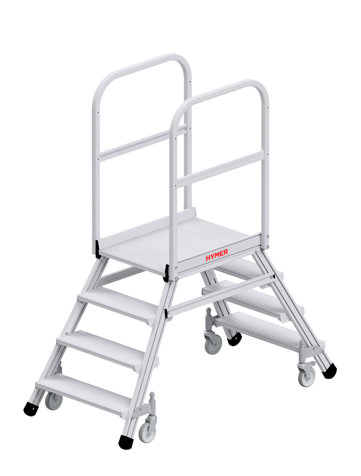Hymer Podesttreppe 6189 fahrbar zweiseitig begehbar 2x4 Stufen