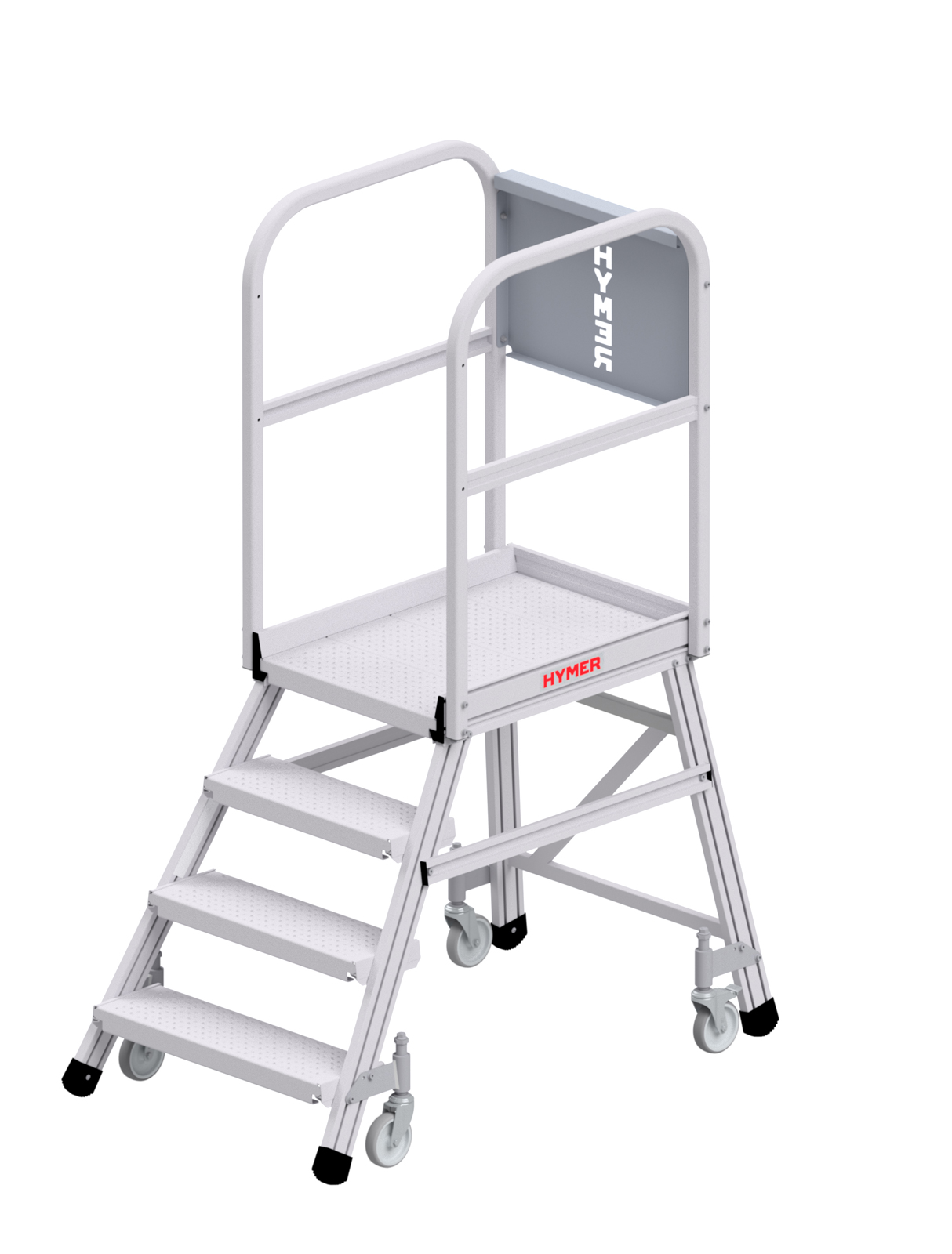 Hymer Podesttreppe 6388 R13 fahrbar einseitig begehbar 4 Stufen