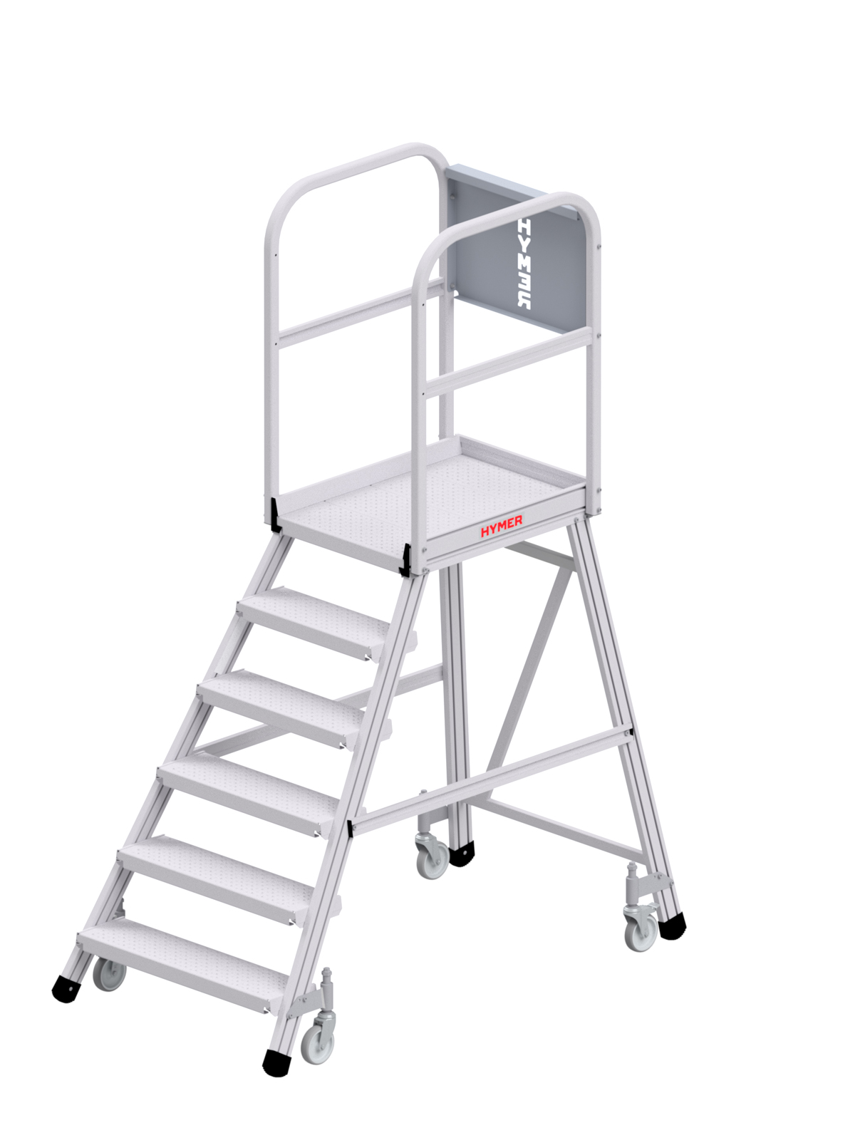 Hymer Podesttreppe 6388 R13 fahrbar einseitig begehbar 6 Stufen