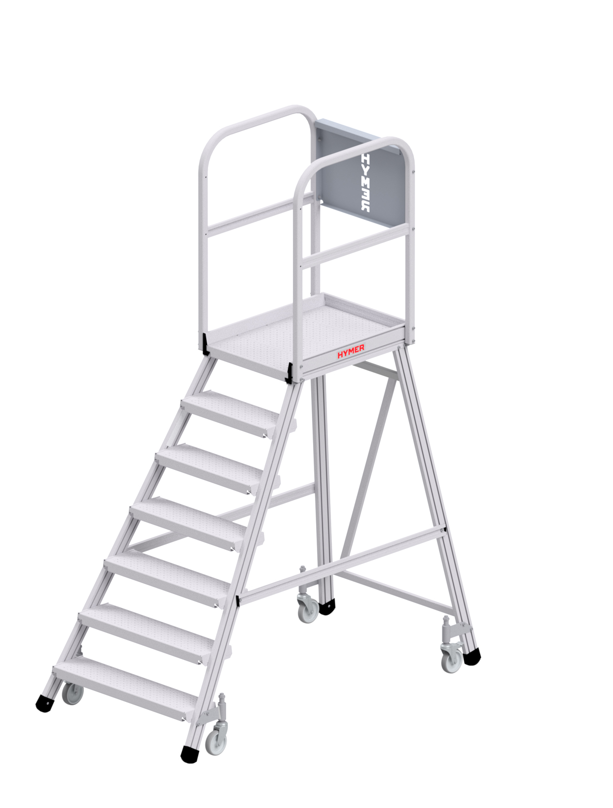 Hymer Podesttreppe 6388 R13 fahrbar einseitig begehbar 7 Stufen
