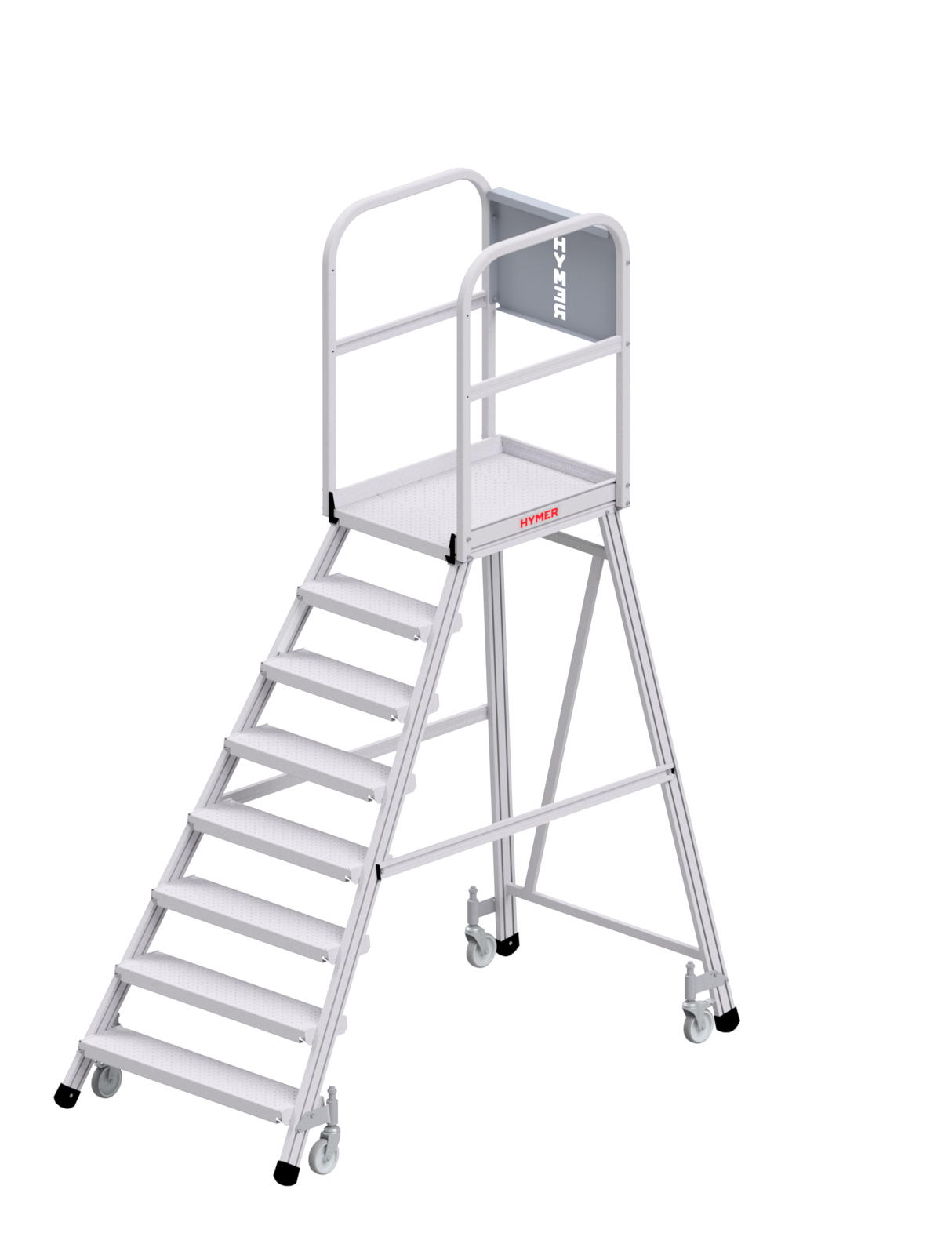 Hymer Podesttreppe 6388 R13 fahrbar einseitig begehbar 8 Stufen