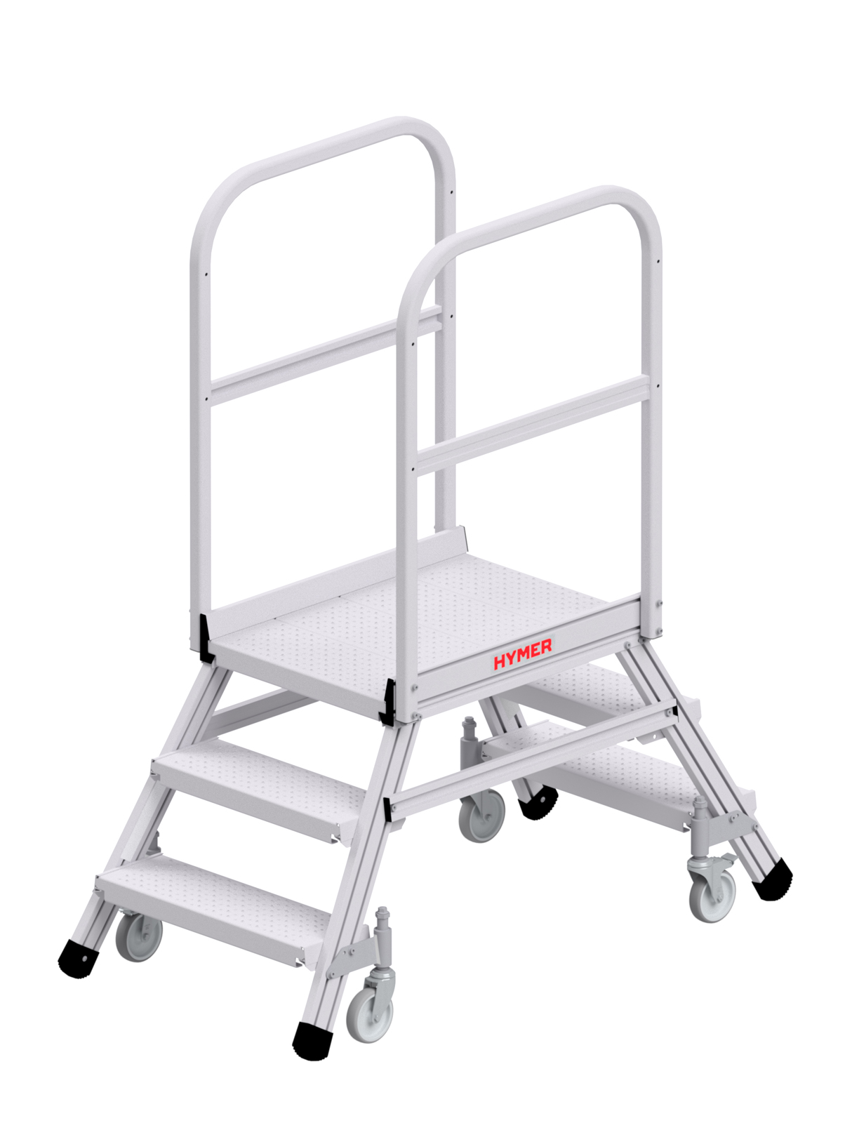 Hymer Podesttreppe 6389 R13 fahrbar zweiseitig begehbar 2x3 Stufen