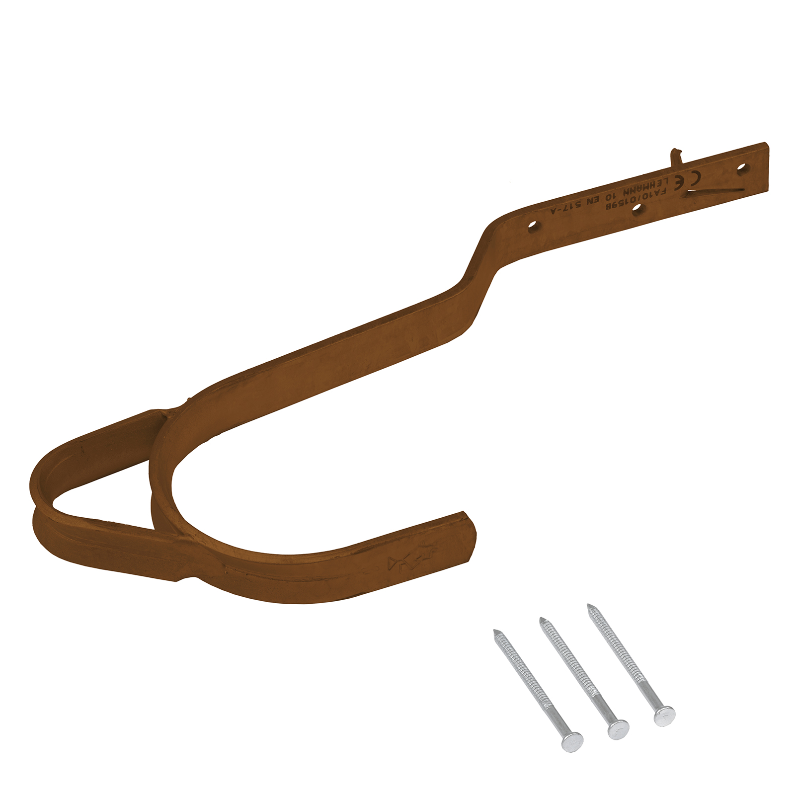 Hymer Sicherheits-Dachhaken Typ A RAL 8014 sepiabraun für Ziegel, Pfannen und sonstige Bedachungen