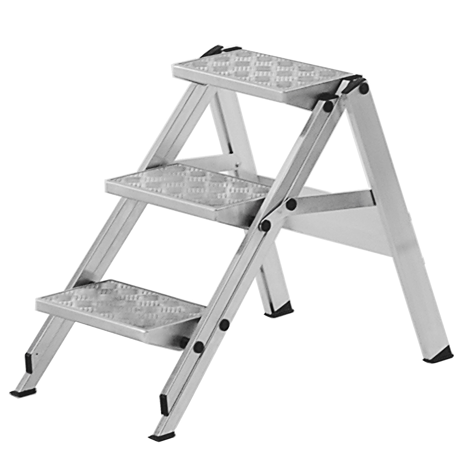 Hymer Sicherheitstreppe 3 Stufen mit geriffeltem Aluminiumbelag ohne Bügel