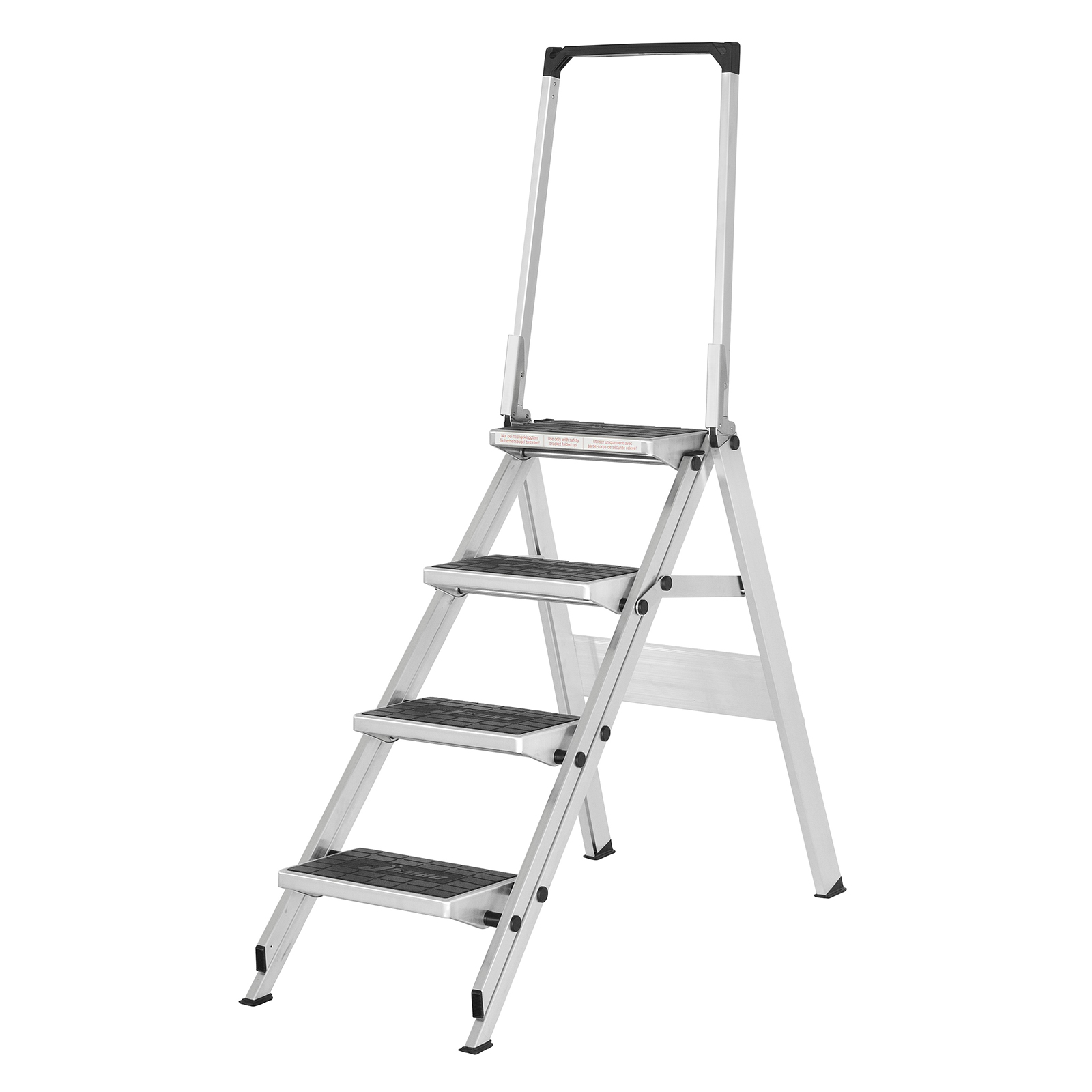 Hymer Sicherheitstreppe 4 Stufen mit rutschsicherem Gummibelag mit Bügel