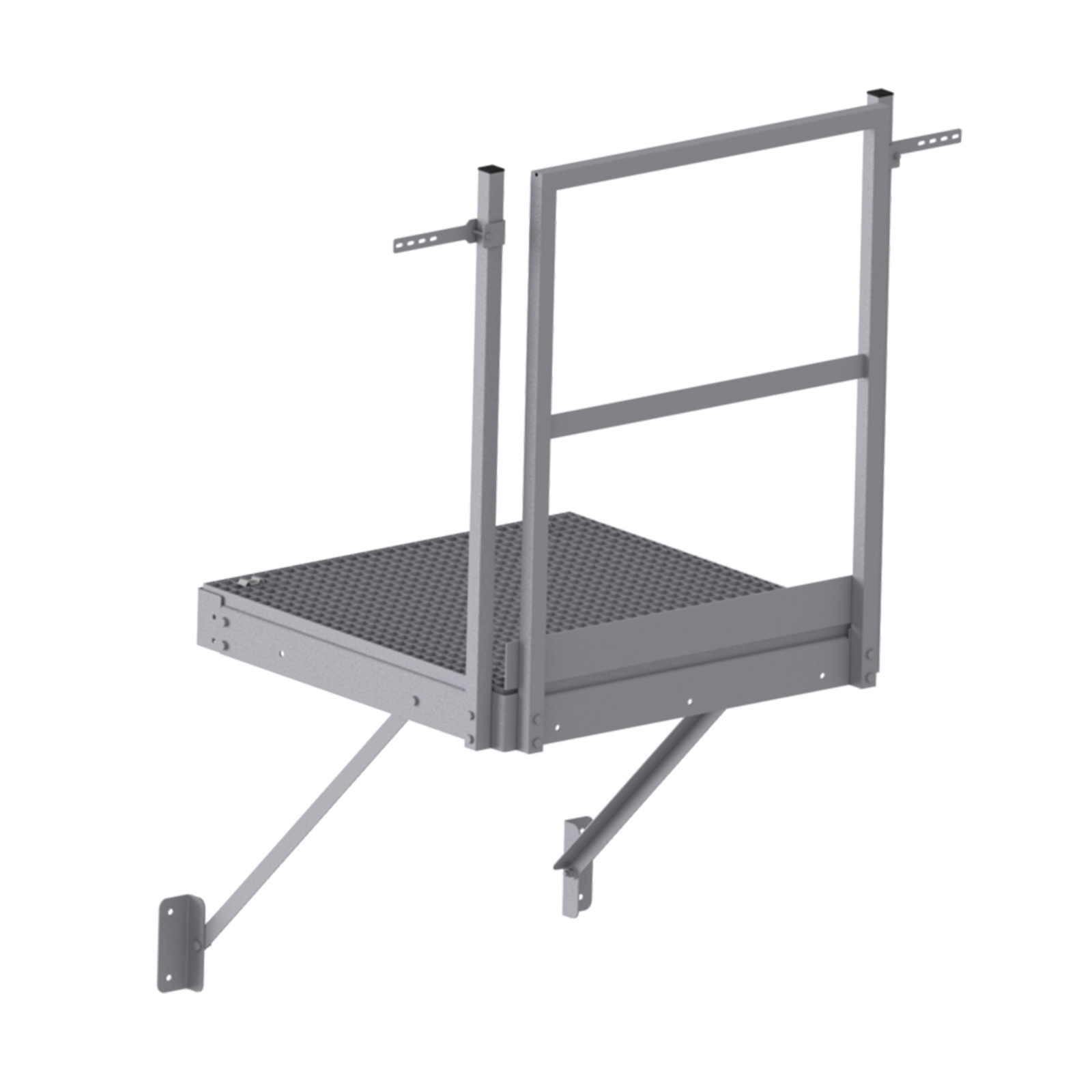 Hymer Umstiegspodest aus Gitterrost Stahl verzinkt