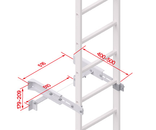 Hymer Wandkonsole Alu verstellbar Verstellbereich 400-500mm Breite