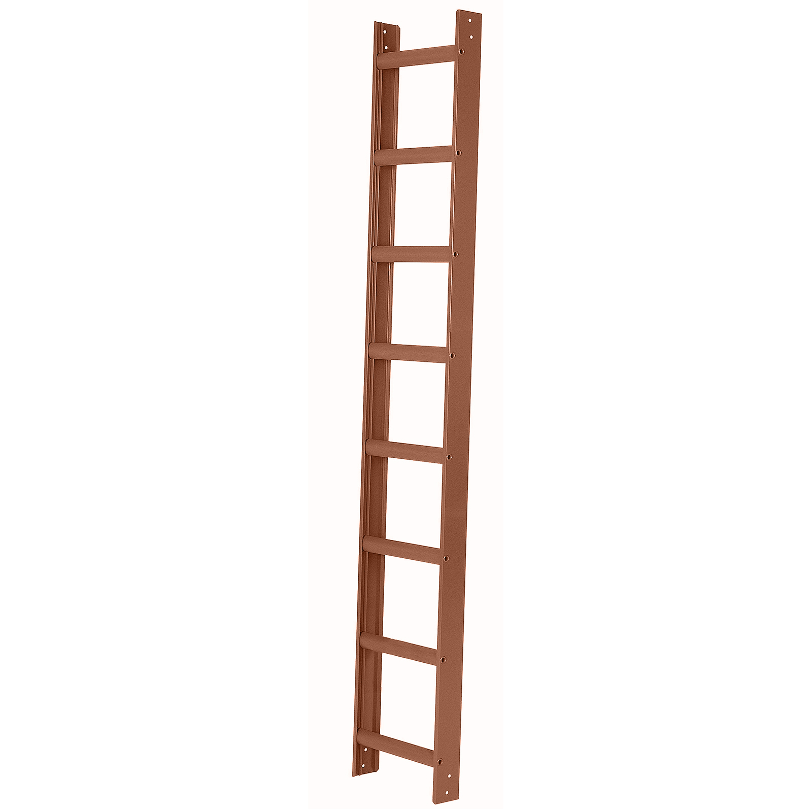 Iller Aluminium Dachleiter mit hochwertiger Pulverbeschichtung 14 Sprossen Braun