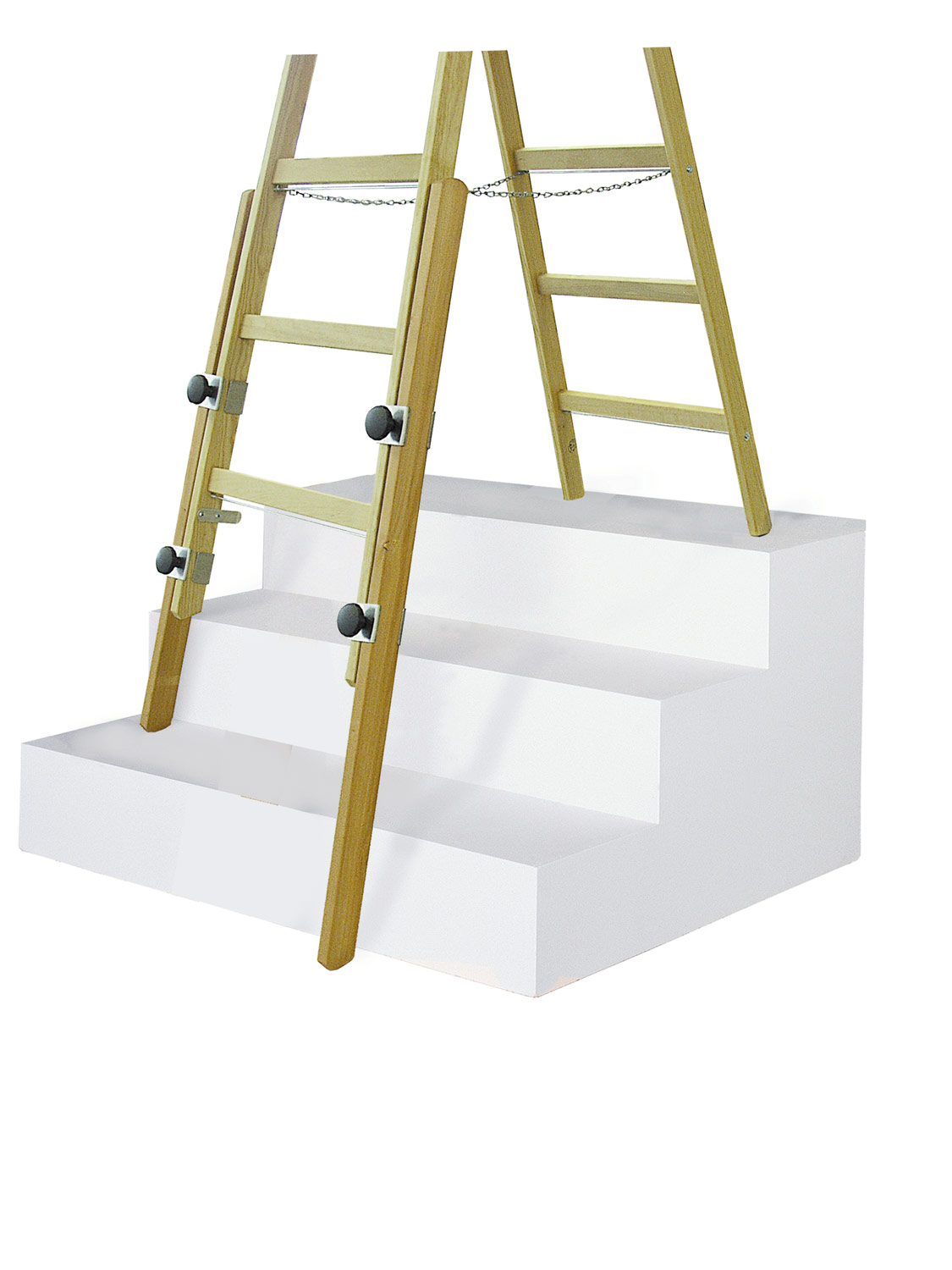 Iller Verlängerungsschenkel für Holz Leitern für Holmgröße 75mm Länge 1,80m 2 Stück