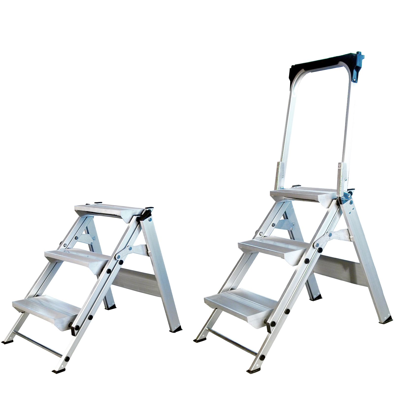 Iller Sicherheitstreppe Stufentritt klappbar mit stabilen Aluminium Stufen