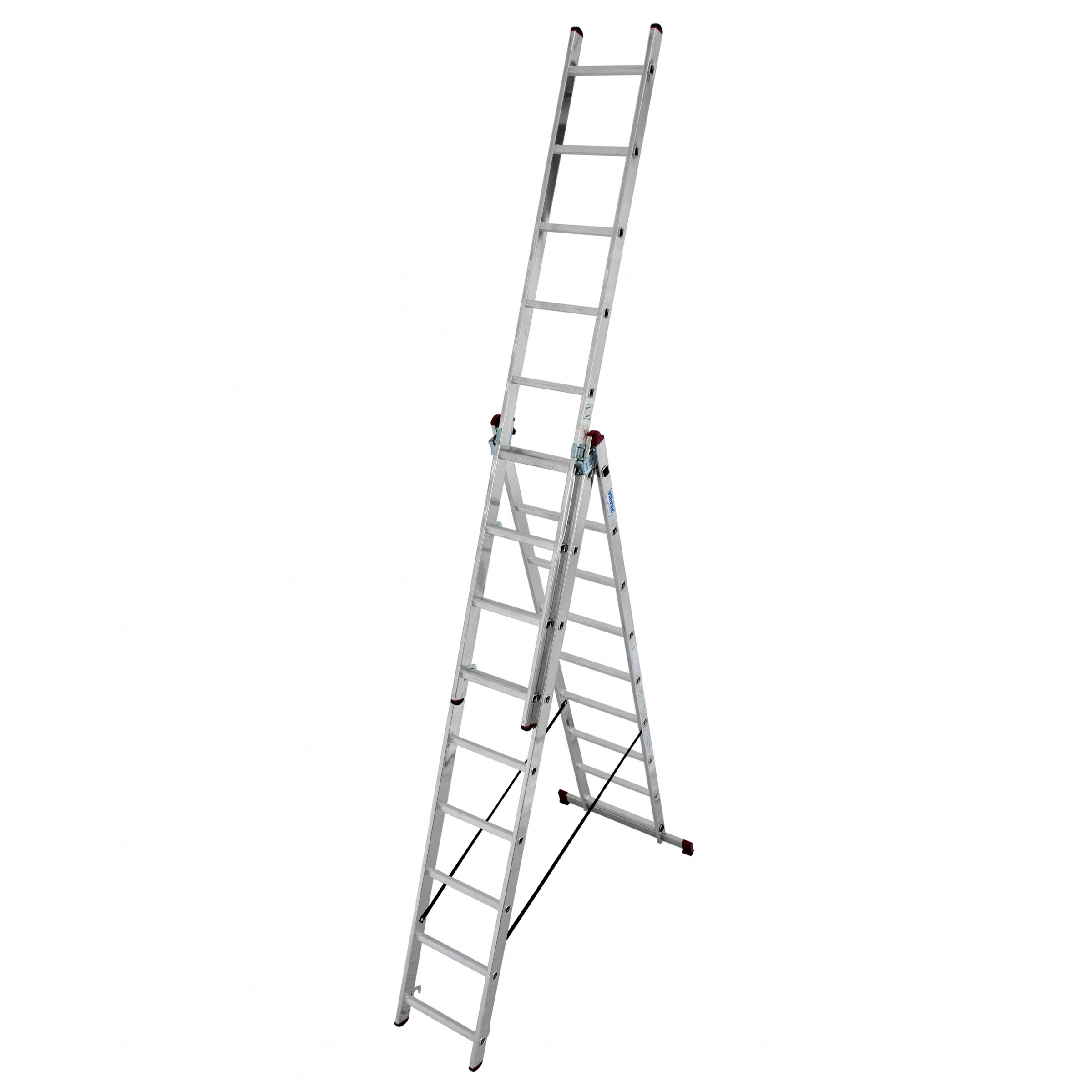 Krause Corda Mehrzweckleiter mit Treppenfunktion 3x9 Sprossen