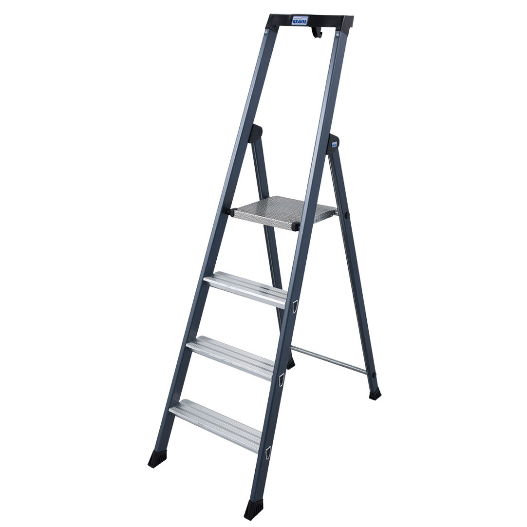 Krause SePro S Stufenstehleiter eloxiert 4 Stufen