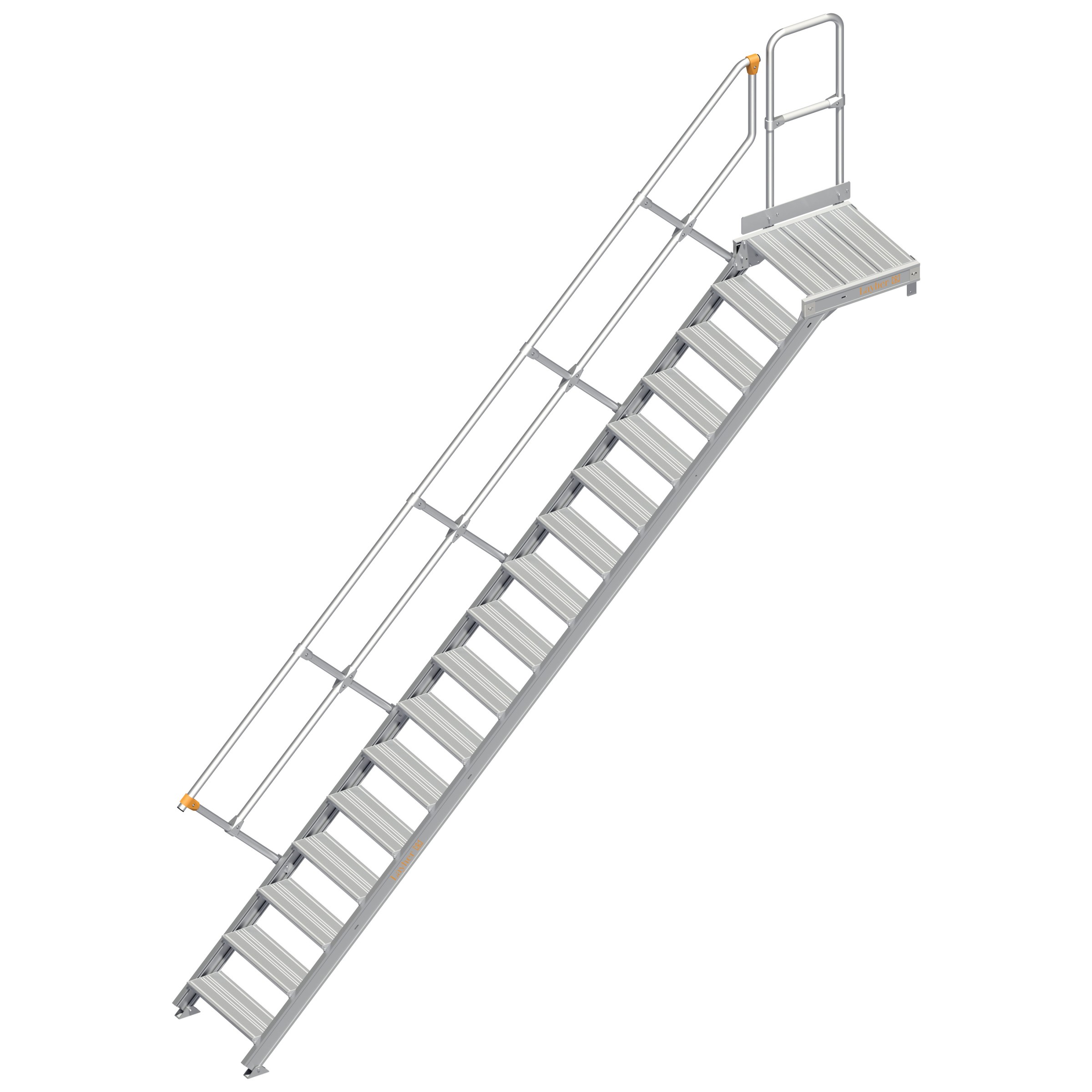 Layher 112 Treppe mit Plattform 45° 600mm 17 Stufen