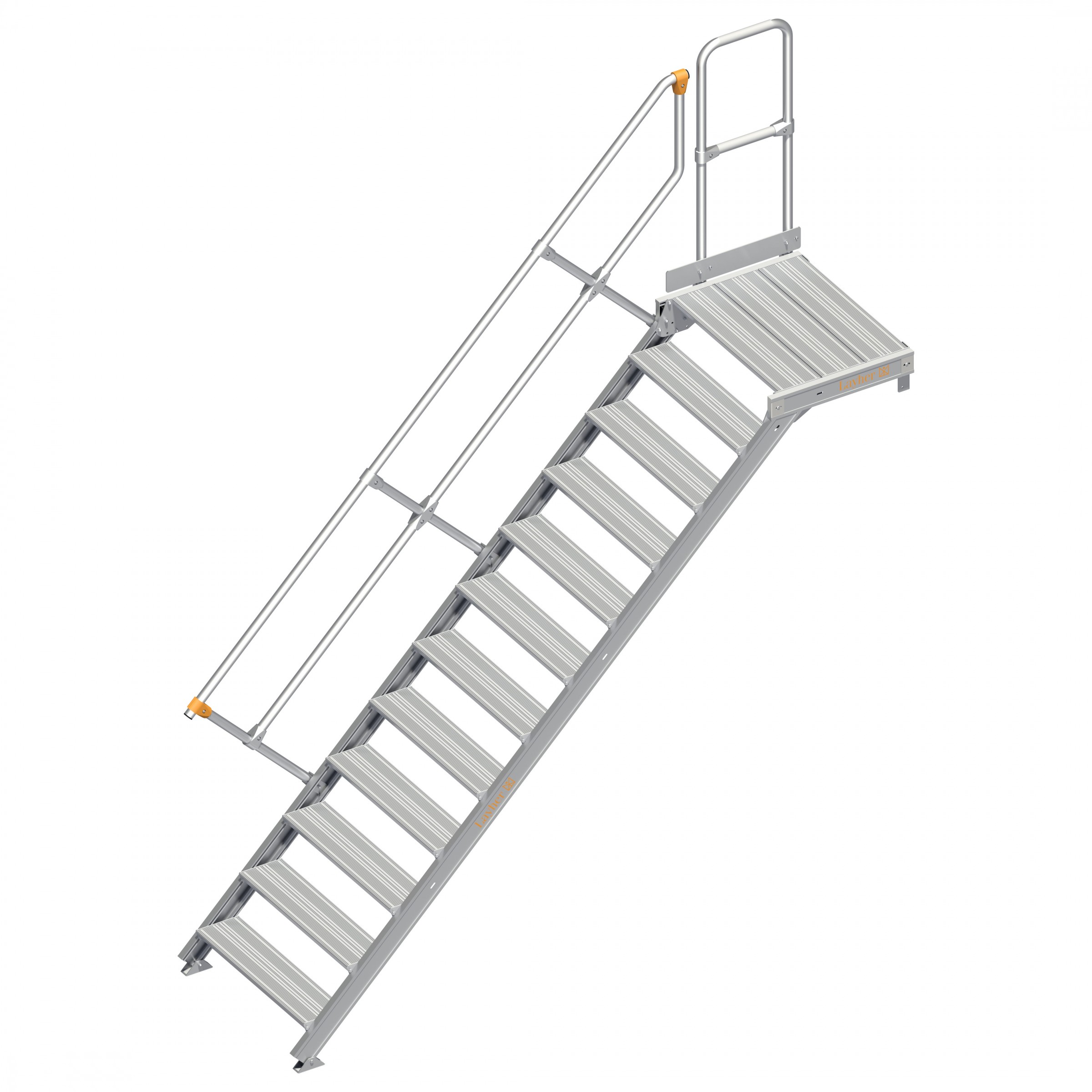 Layher 112 Treppe mit Plattform 45° 800mm 12 Stufen