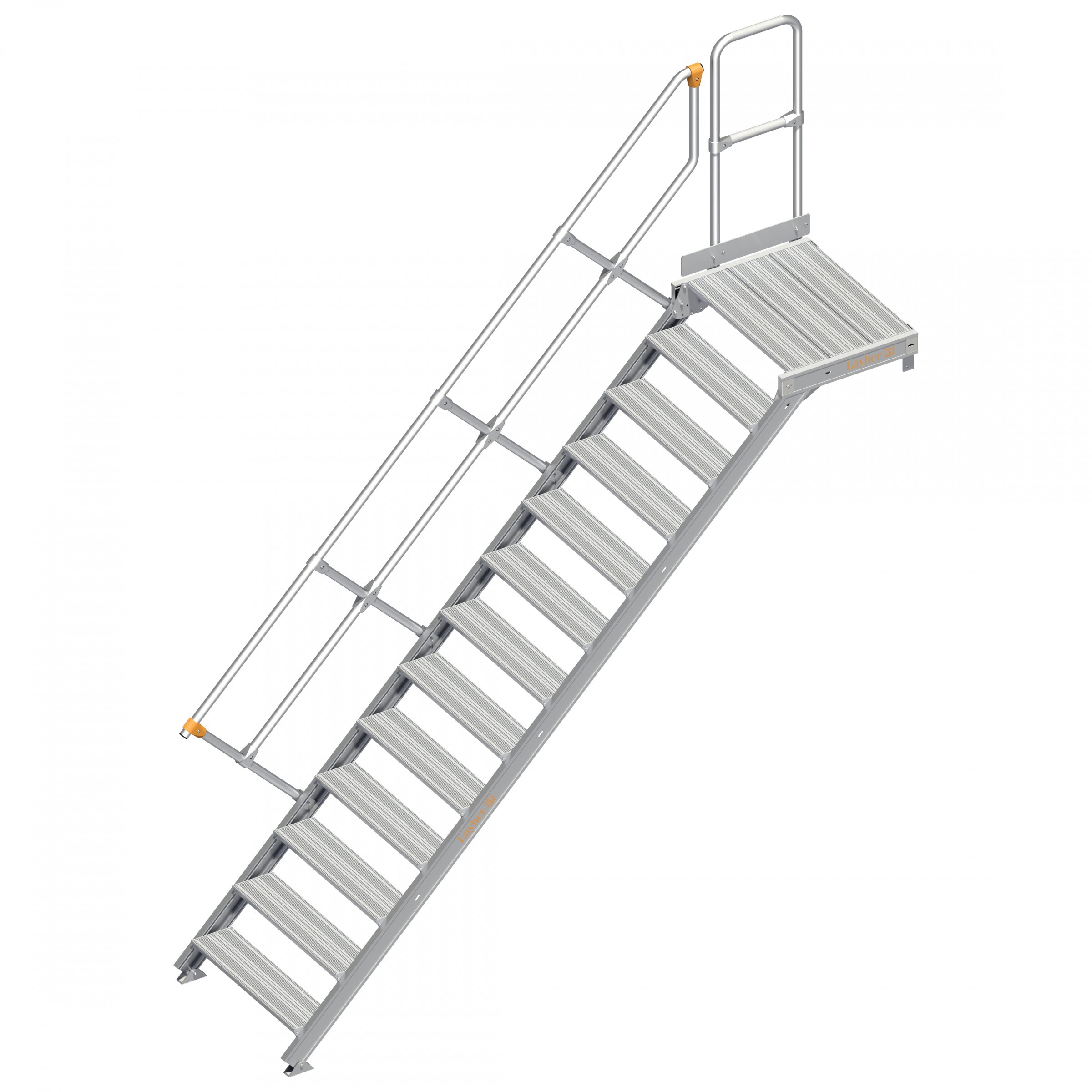 Layher 112 Treppe mit Plattform 45° 800mm 13 Stufen