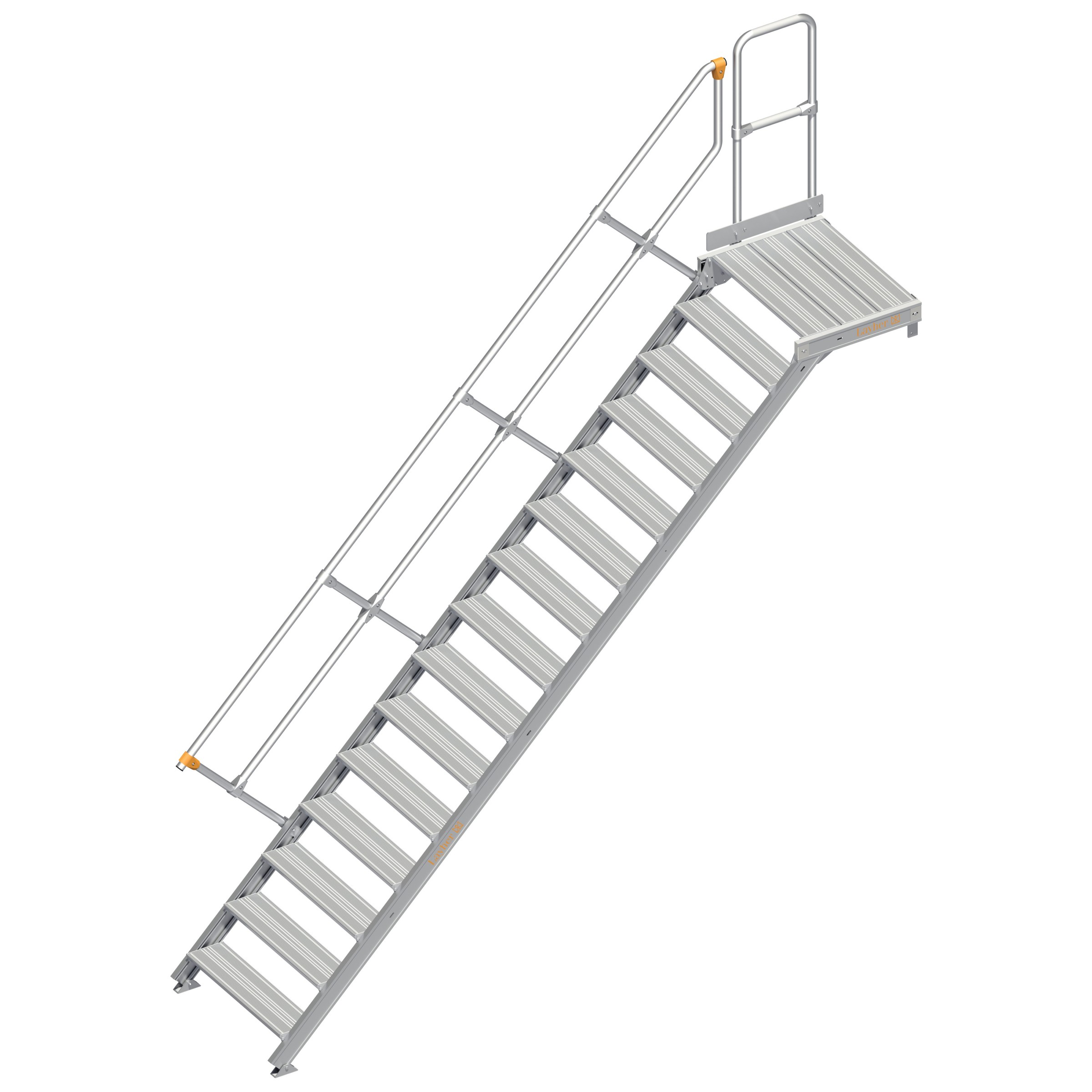 Layher 112 Treppe mit Plattform 45° 800mm 15 Stufen