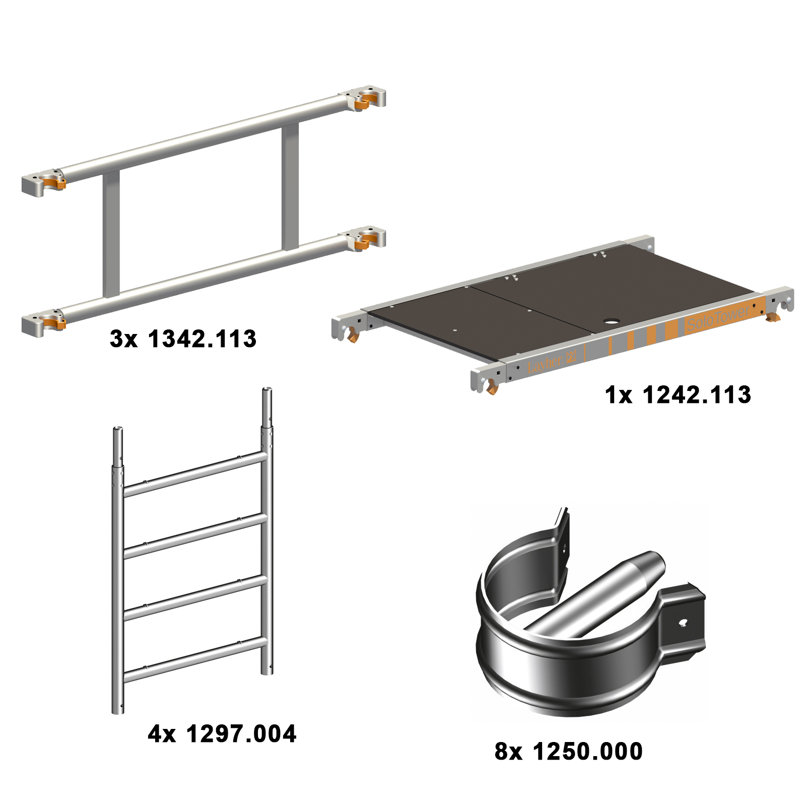 Layher Erweiterungssatz für SoloTower von 1600102 auf 1600104