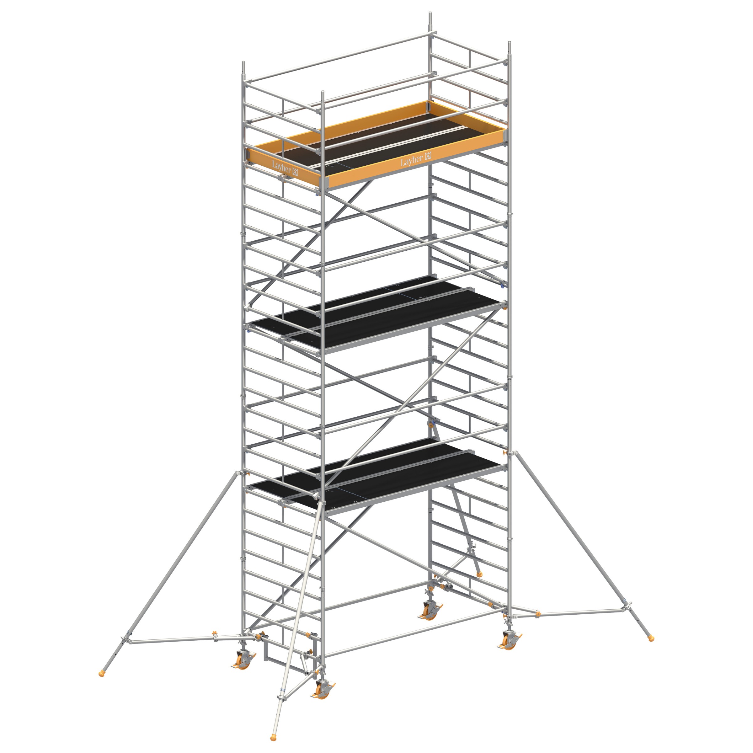 Layher Rollgerüst Uni Breit P2 mit Gerüststützenlänge 2,60m, 8,20m AH