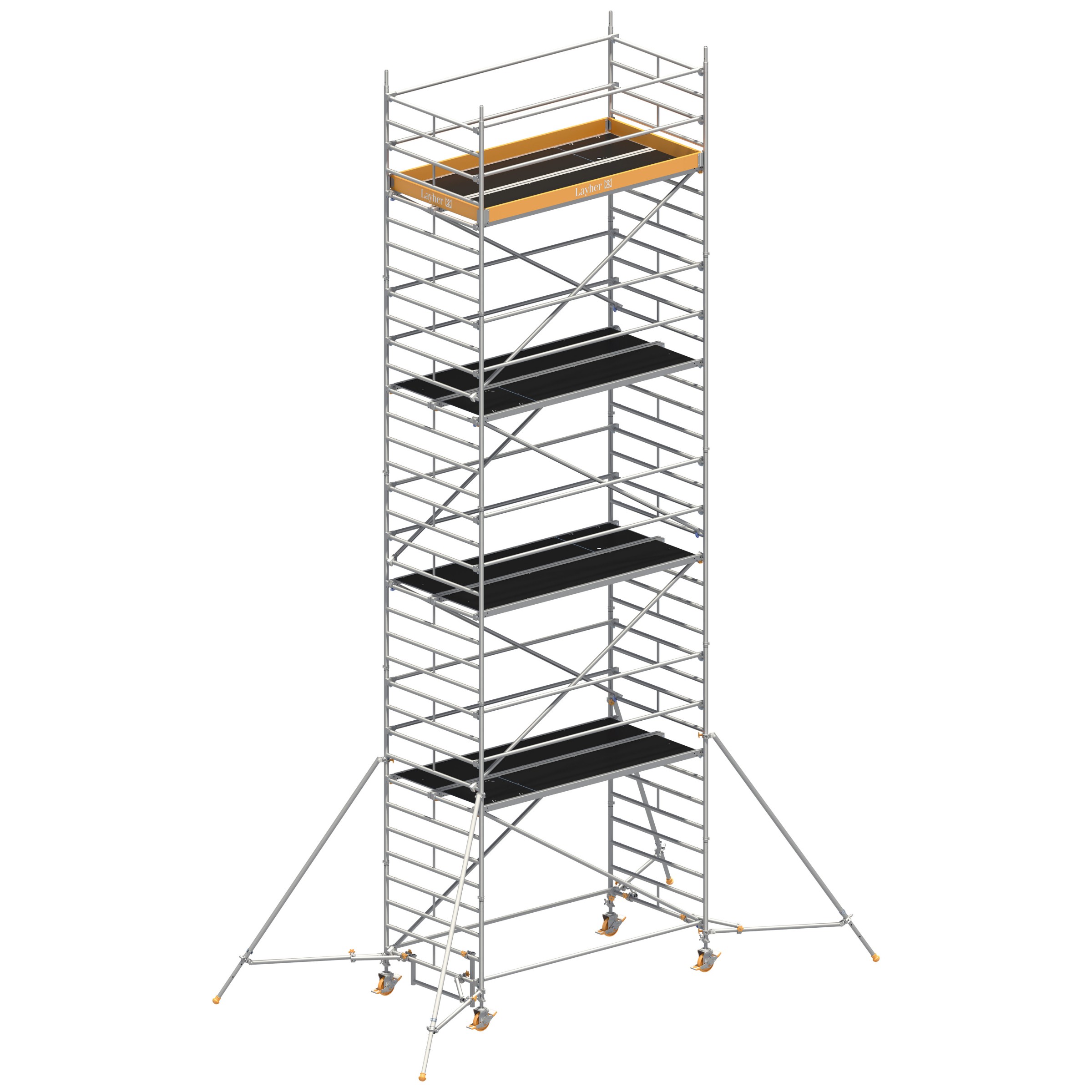 Layher Rollgerüst Uni Breit P2 mit Gerüststützenlänge 2,60m, 10,20m AH