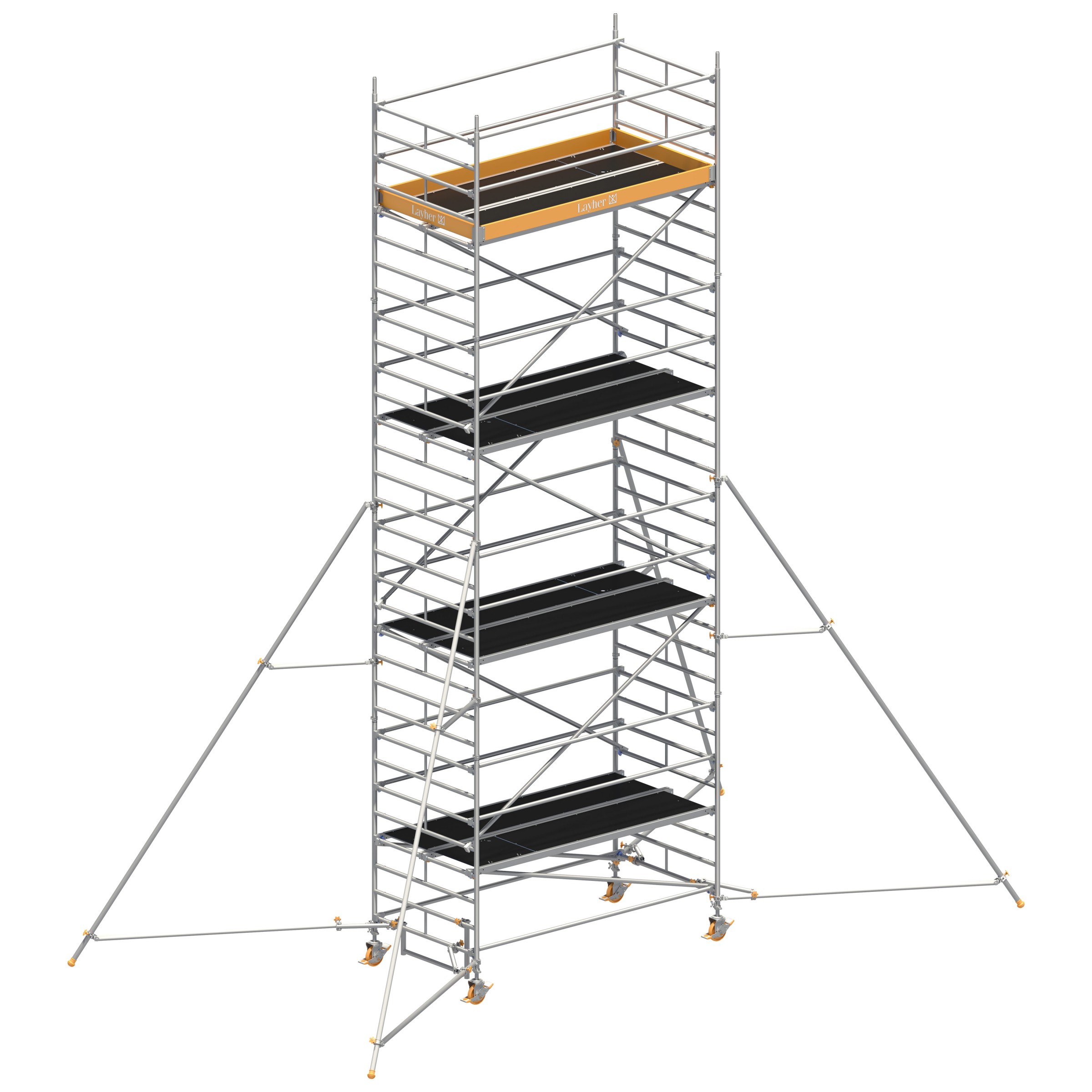 Layher Rollgerüst Uni Breit P2 mit Gerüststützenlänge 5,0m, 9,20m AH