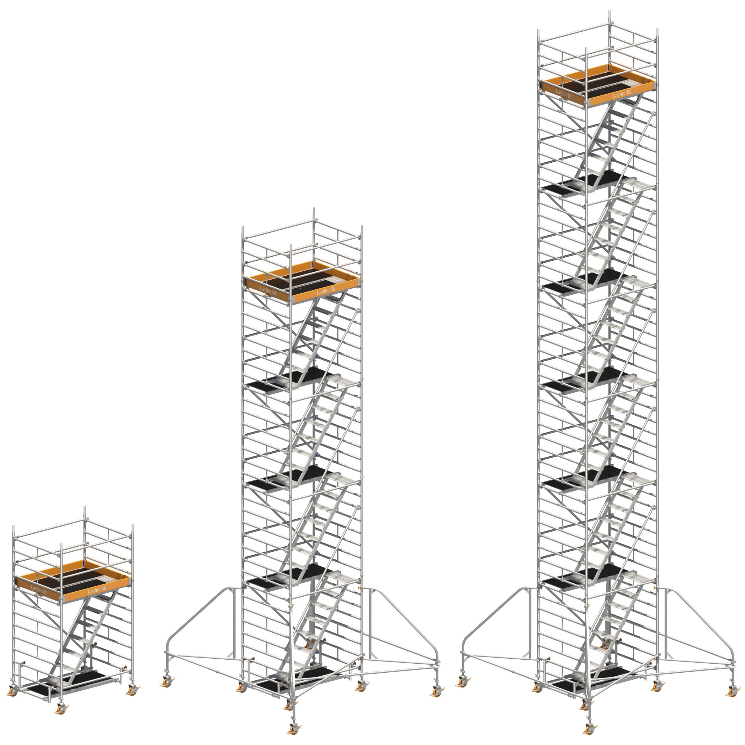 Layher Rollgerüst Uni Komfort mit Treppenaufstieg