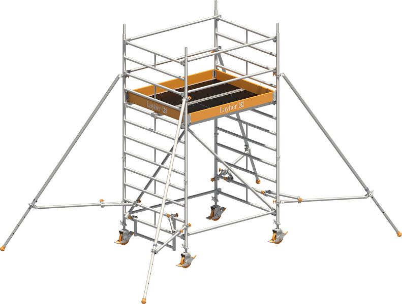Layher Rollgerüst Uni Kompakt P2 mit Gerüststützen 4,20m AH