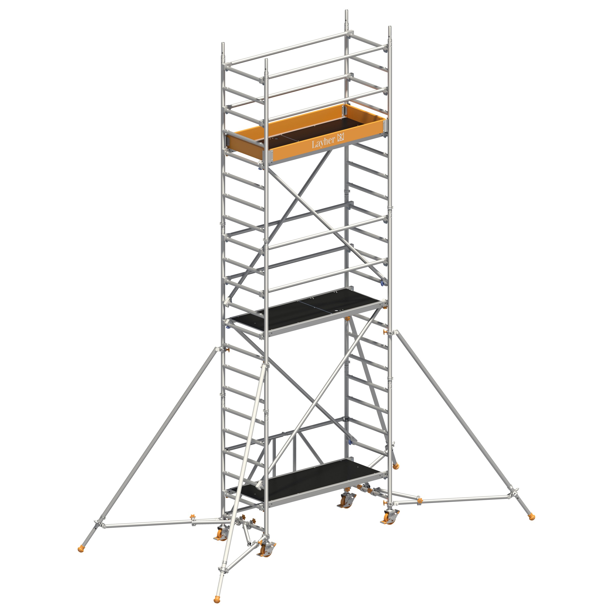 Layher Rollgerüst Zifa P2 mit Gerüststützen 6,61m AH
