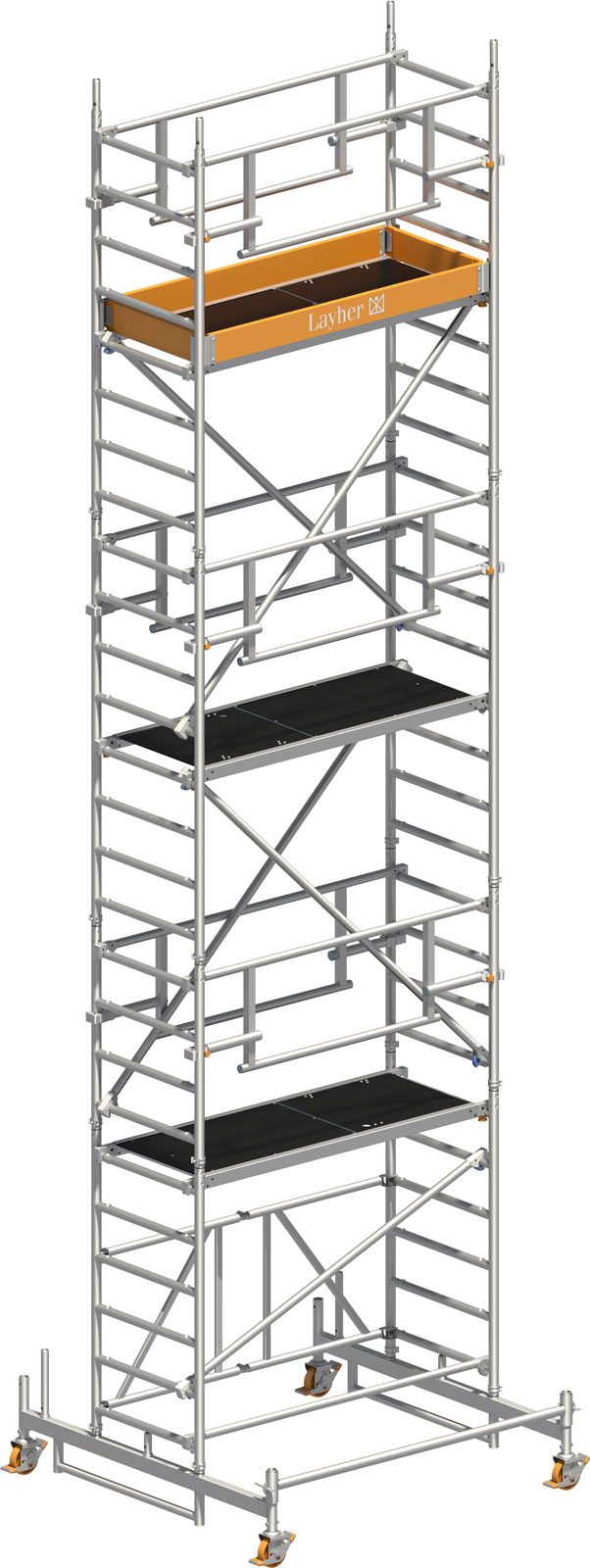 Layher Rollgerüst ZIFA P2 Safety Plus mit Doppelgeländer 7,76 AH