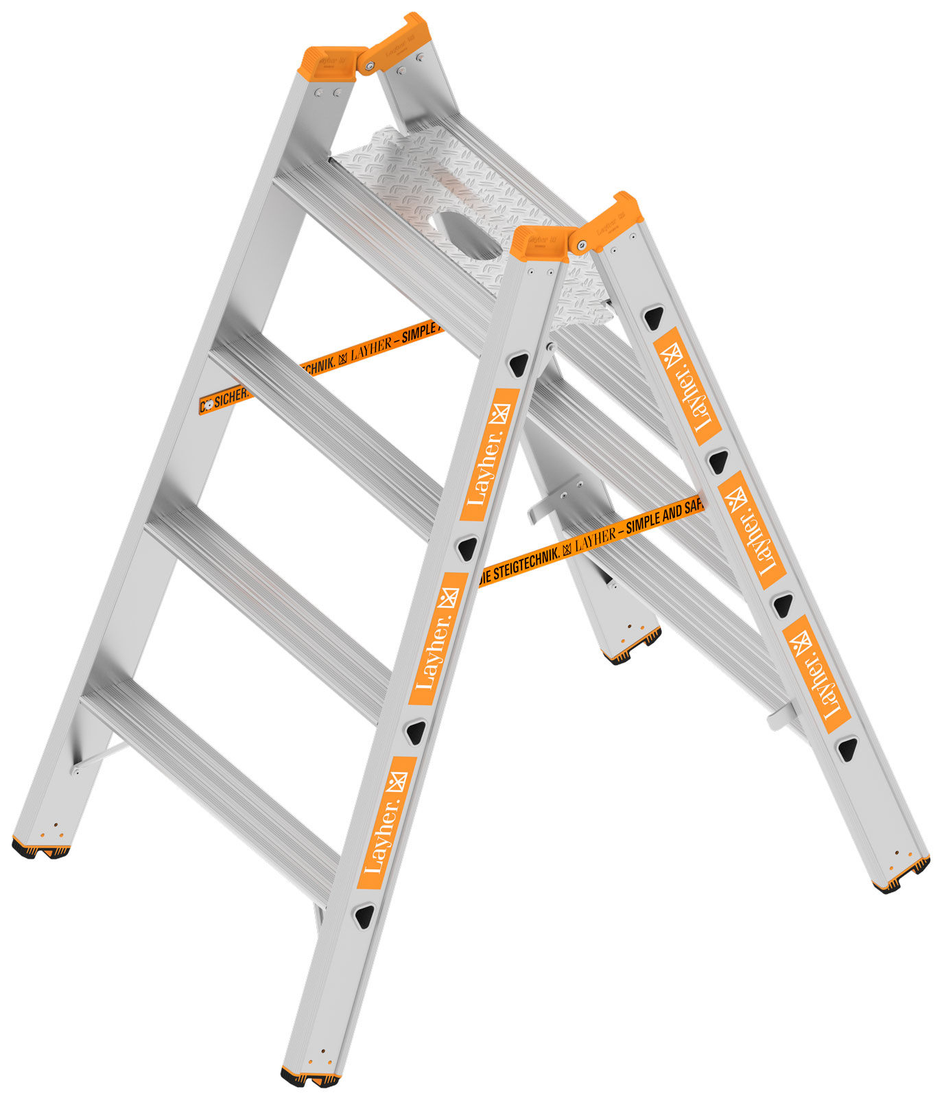 Layher Schwerlasttritt Topic 1043 4 Stufen