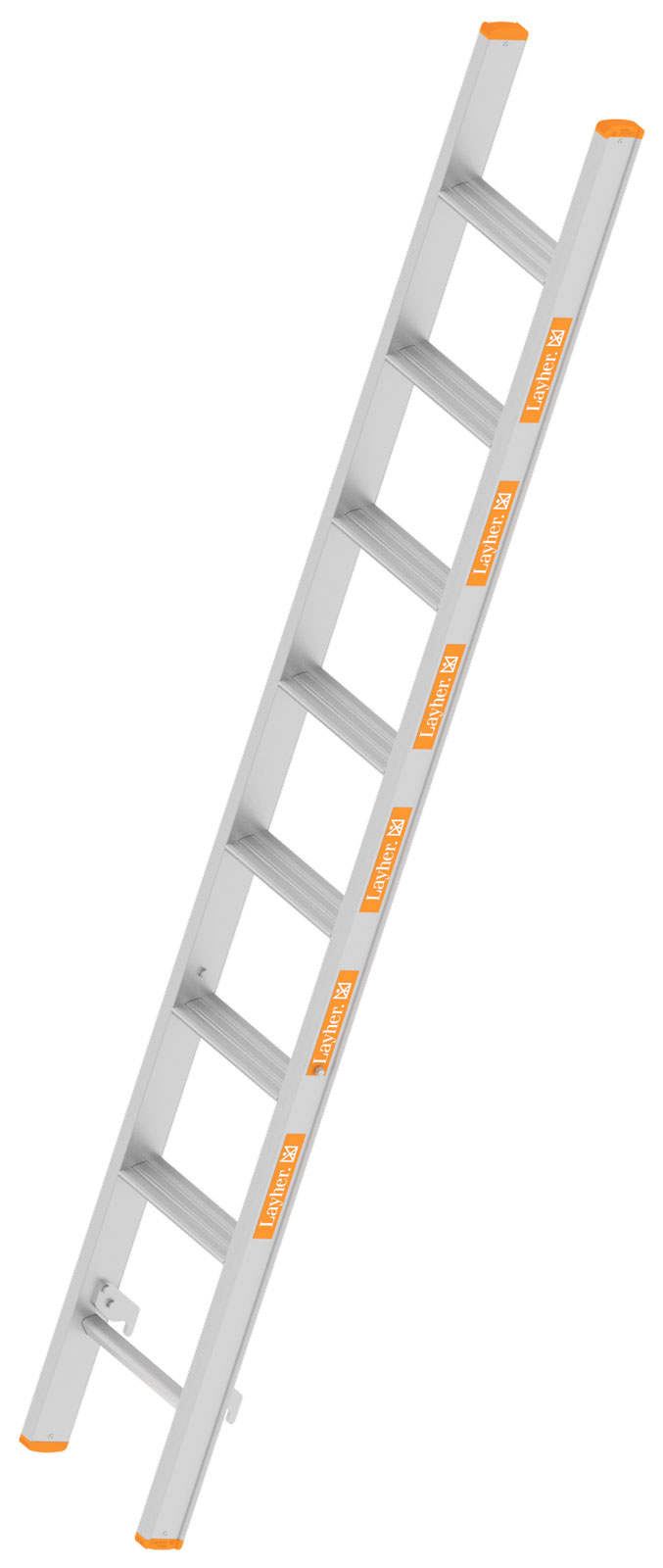Layher TOPIC 1041 Allzweckleiter Oberleiter mit rutschhemmenden R12 8 Stufen