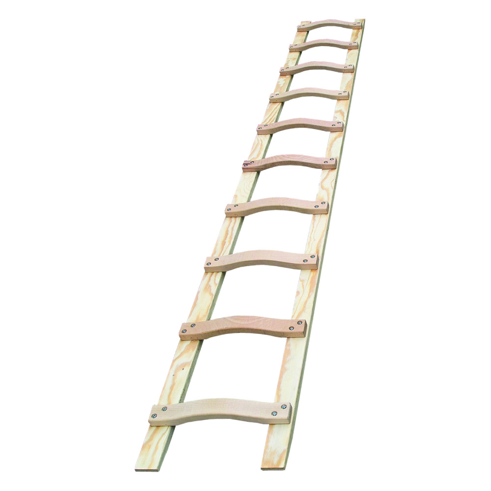 Mauderer Bavaria Holz Dachauflegeleiter 595 mit geschweiften Sprossen für sicheren Auftritt