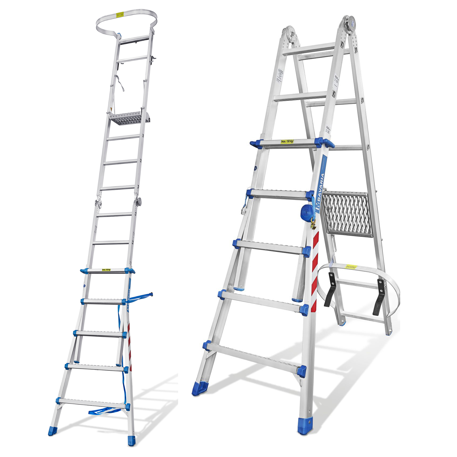 Mauderer Bavaria LKW Enteisungsleiter 991 mit einem Stahlbolzengelenk 3x5 Sprossen